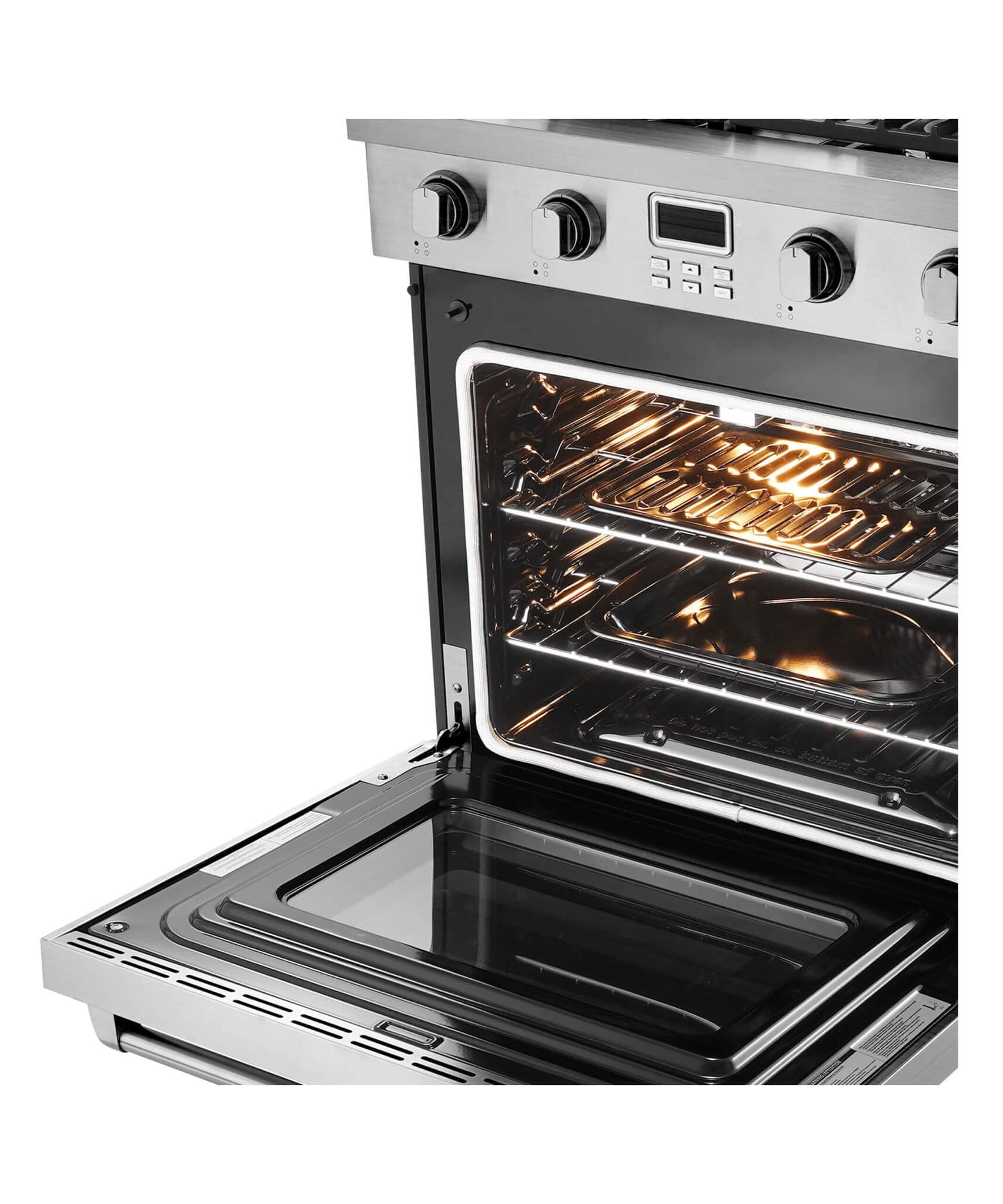 30-Inch Stainless Steel Convection Gas Range Oven With 4-Sealed Burners (SAK25187)