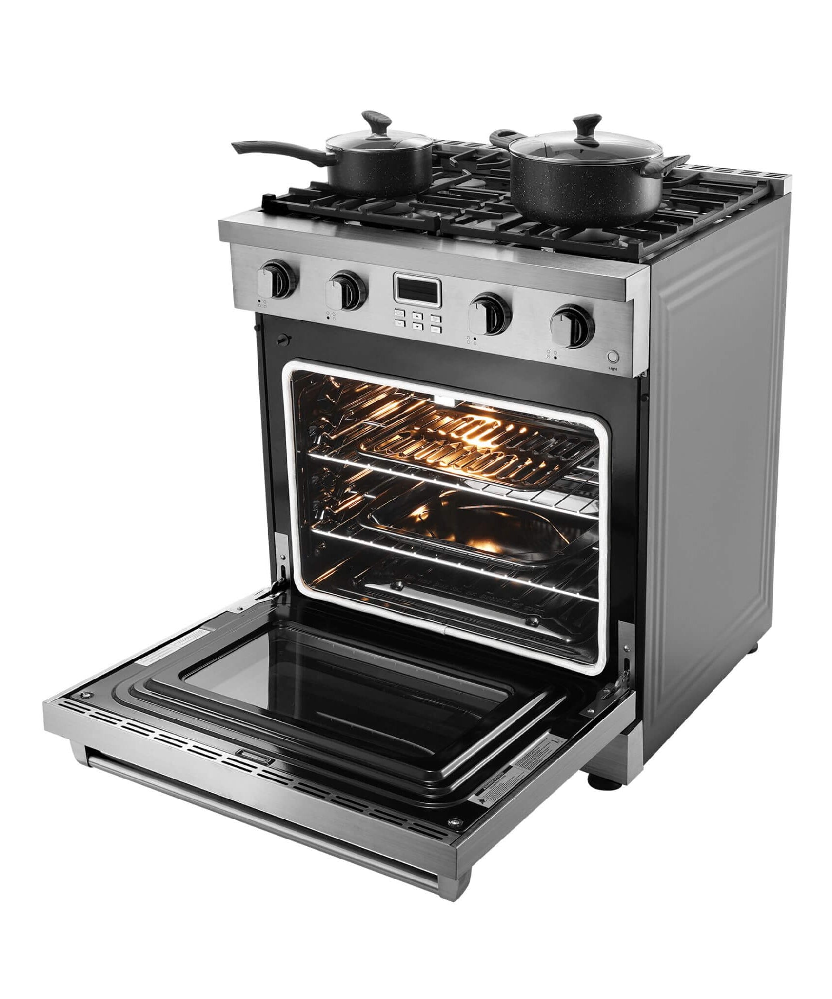 30-Inch Stainless Steel Convection Gas Range Oven With 4-Sealed Burners (SAK25187)