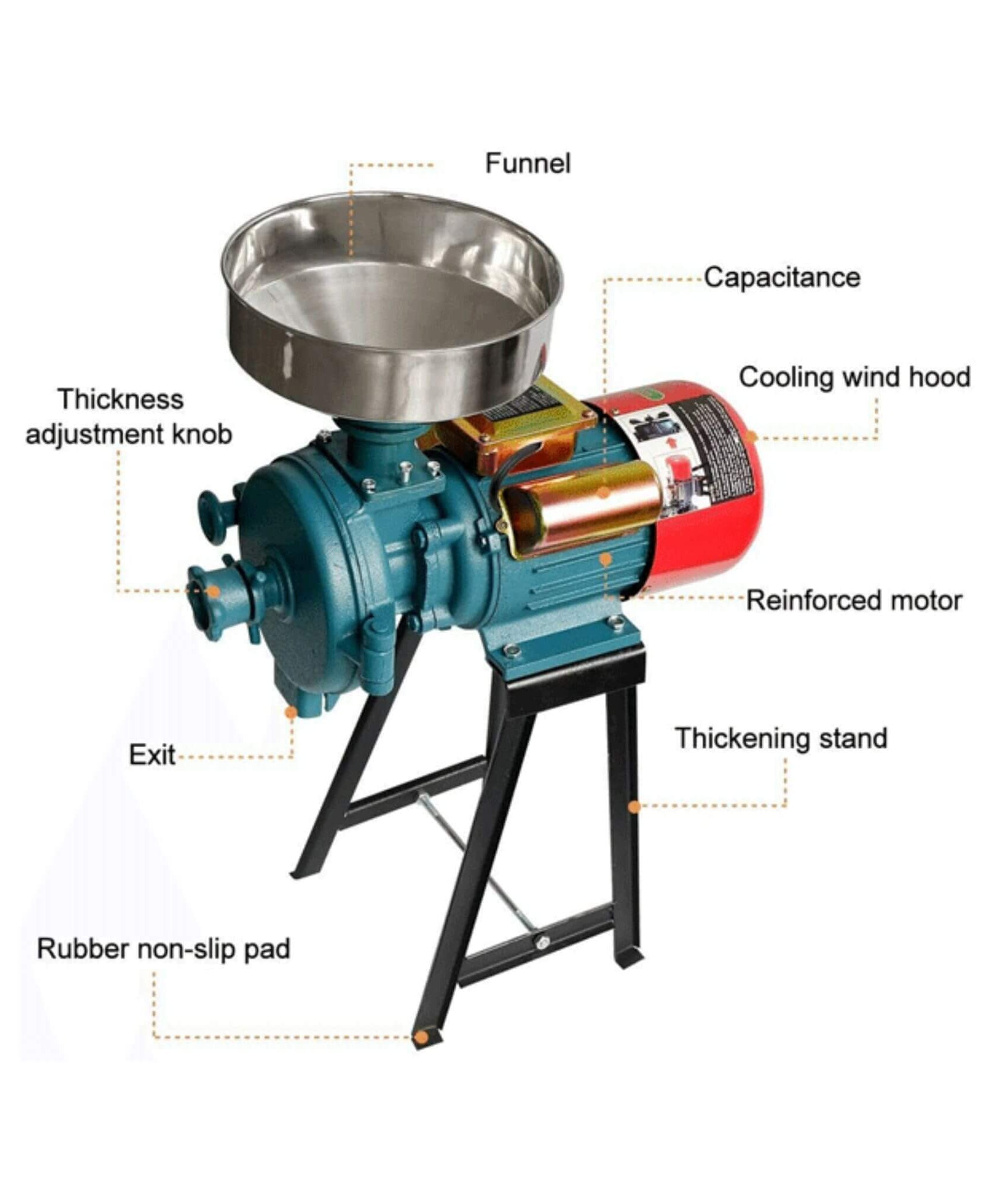 3000W Commercial Electric Dry Corn Wheat Grain Mill Grinder (SAK91135)