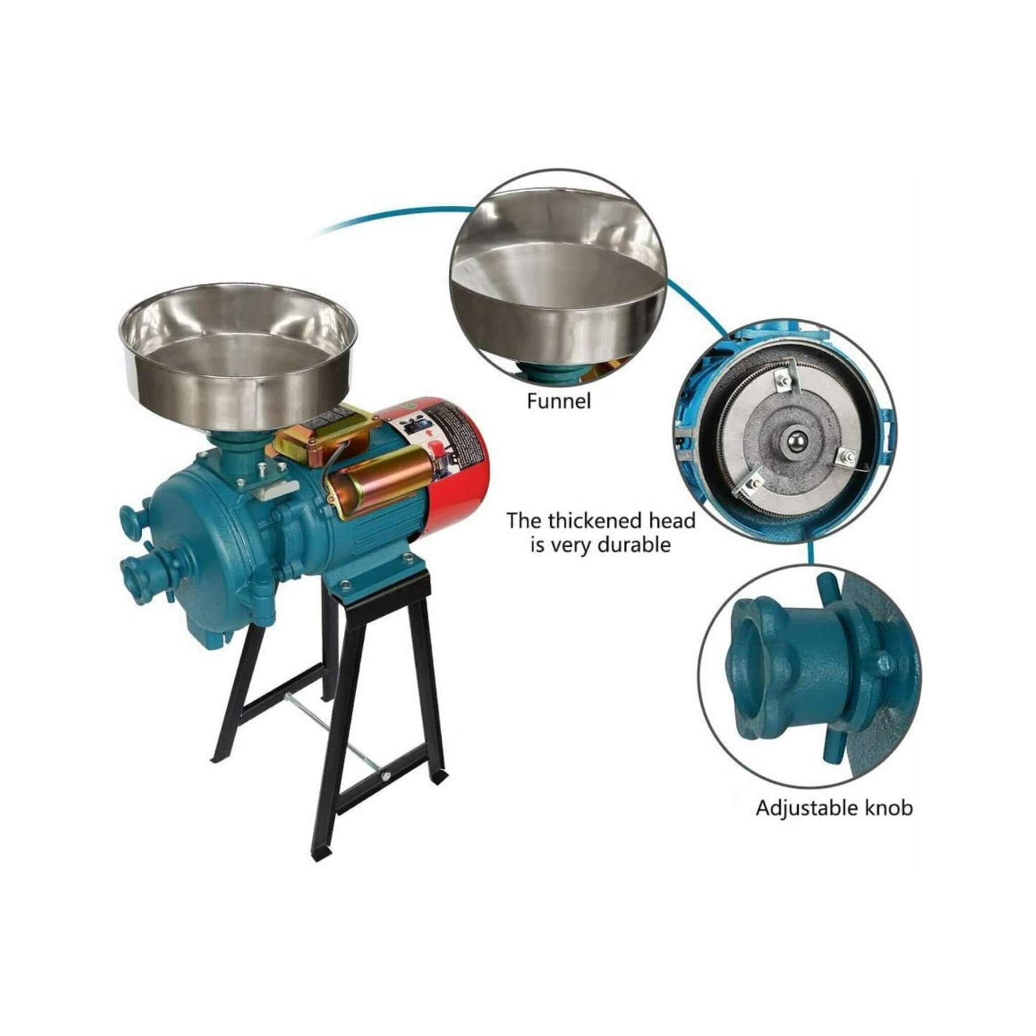 3000W Commercial Electric Dry Corn Wheat Grain Mill Grinder (SAK91135)