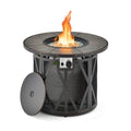 Alora 30-Inch 30K BTU Premium Outdoor Patio Gas Fire Pit Table With Fire Glass And Cover (SAK17432)