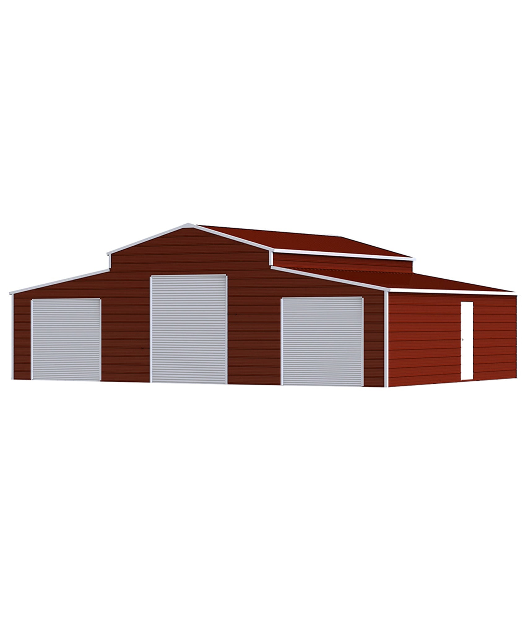 [30X42FT] Heavy-Duty All-Weather 3-Garage Galvanized Steel Storage Shed (SAK18765)