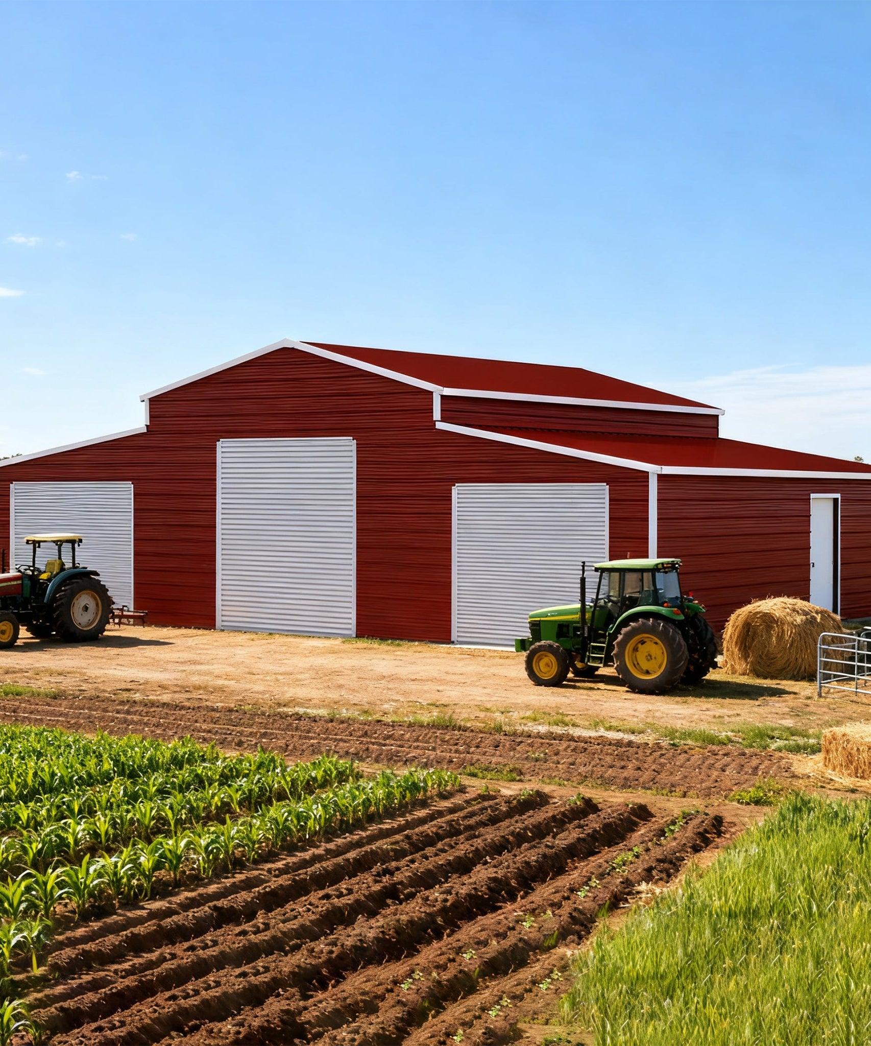 [30X42FT] Heavy-Duty All-Weather 3-Garage Galvanized Steel Storage Shed (SAK18765)