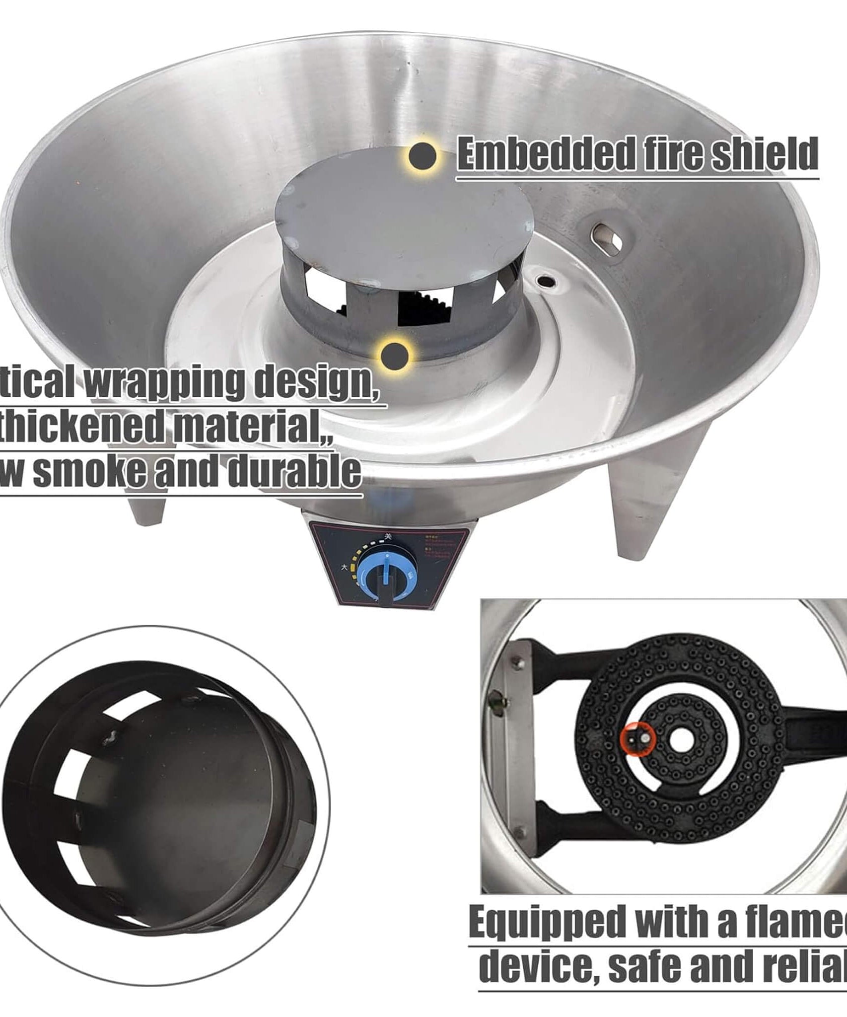 31-Inch Stainless Steel Commercial LPG Roaster Grill Oven For Chicken, Duck, And Turkey (SAK63597)