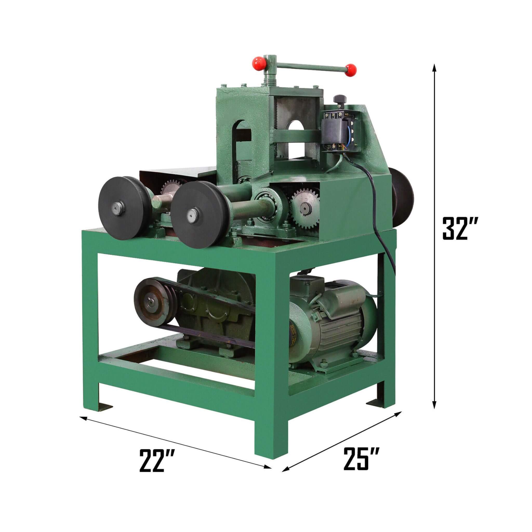 32-Inch Heavy-Duty Electric Industrial Square Pipe Tube Bender Machine With Die Set (SAK21576)