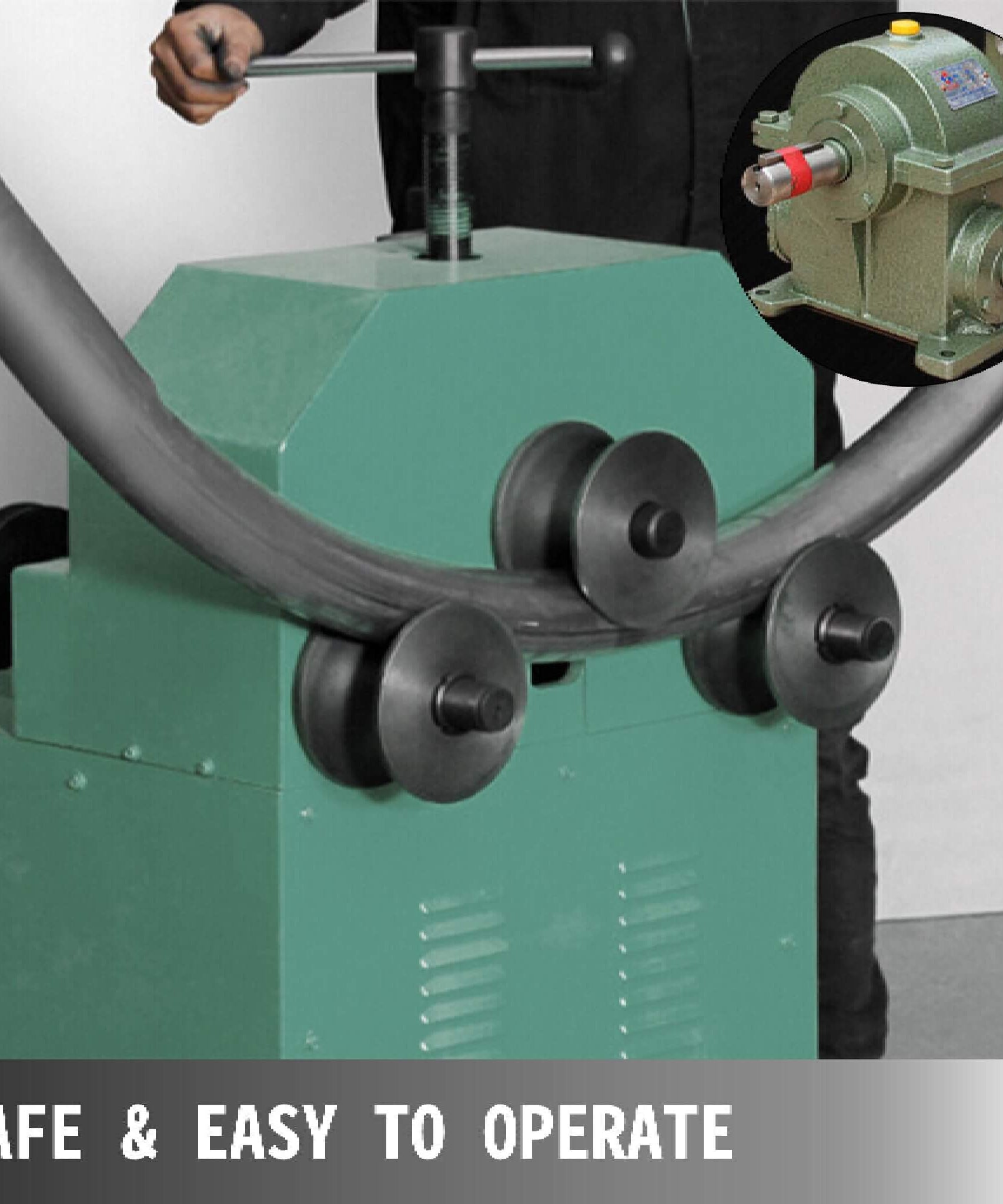 32-Inch Heavy-Duty Electric Industrial Square Pipe Tube Bender Machine With Die Set (SAK21576)