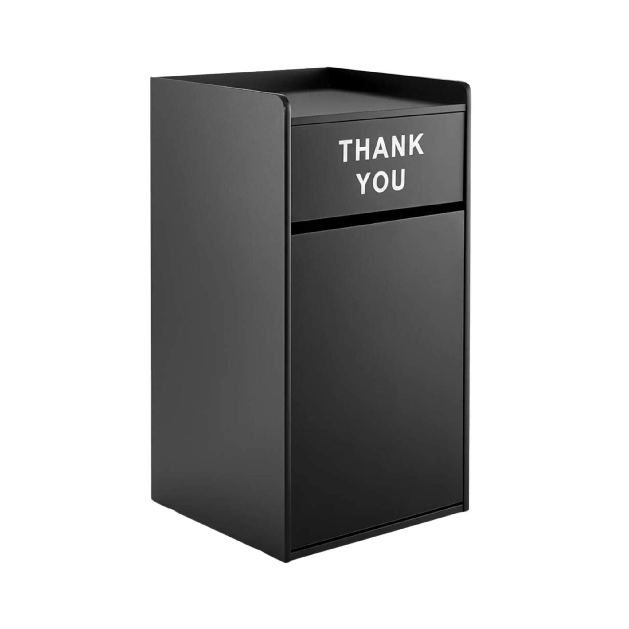 35-Gallon Wood Trash Can With Swing Door & Tray Shelf [No Trash Bin] (SAK62940)