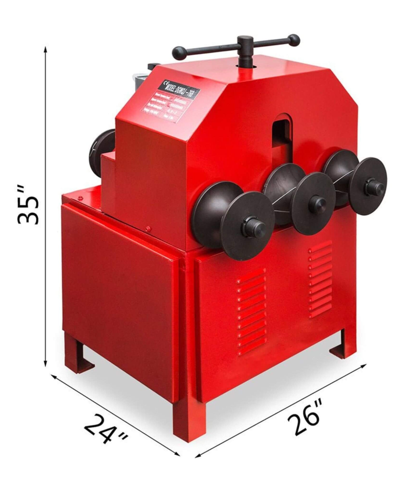35-Inch Heavy-Duty Electric Multi-Function Industrial Square Pipe Tube Bender Machine W/ Die Set (SAK16482)