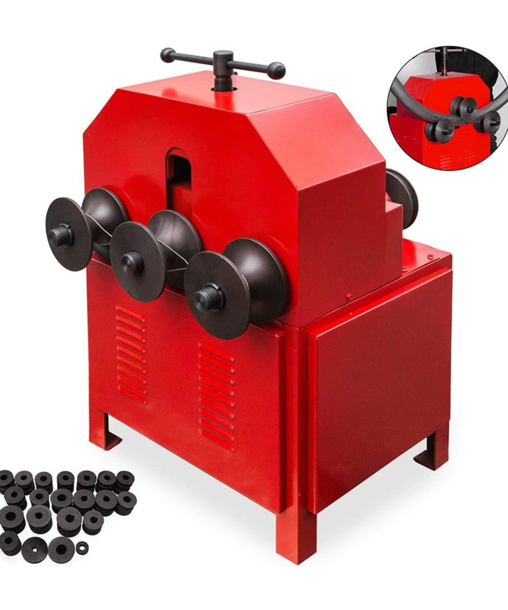 35-Inch Heavy-Duty Electric Multi-Function Industrial Square Pipe Tube Bender Machine W/ Die Set (SAK16482)