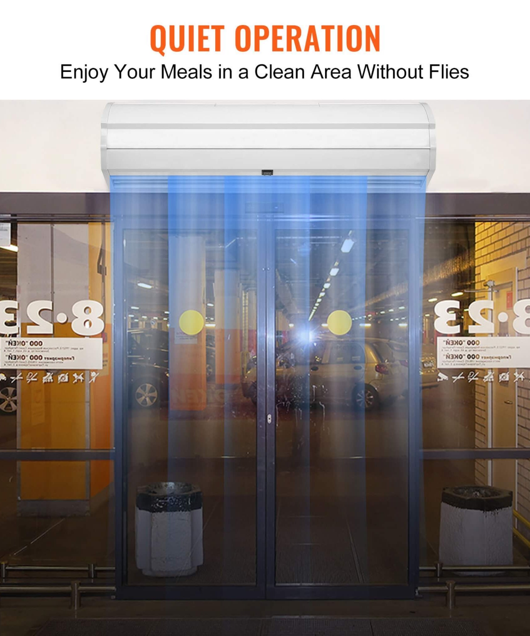 36-Inch 110V Commercial 2-Speed 900CFM Indoor Wall-Mounted Air Curtain (SAK63471)