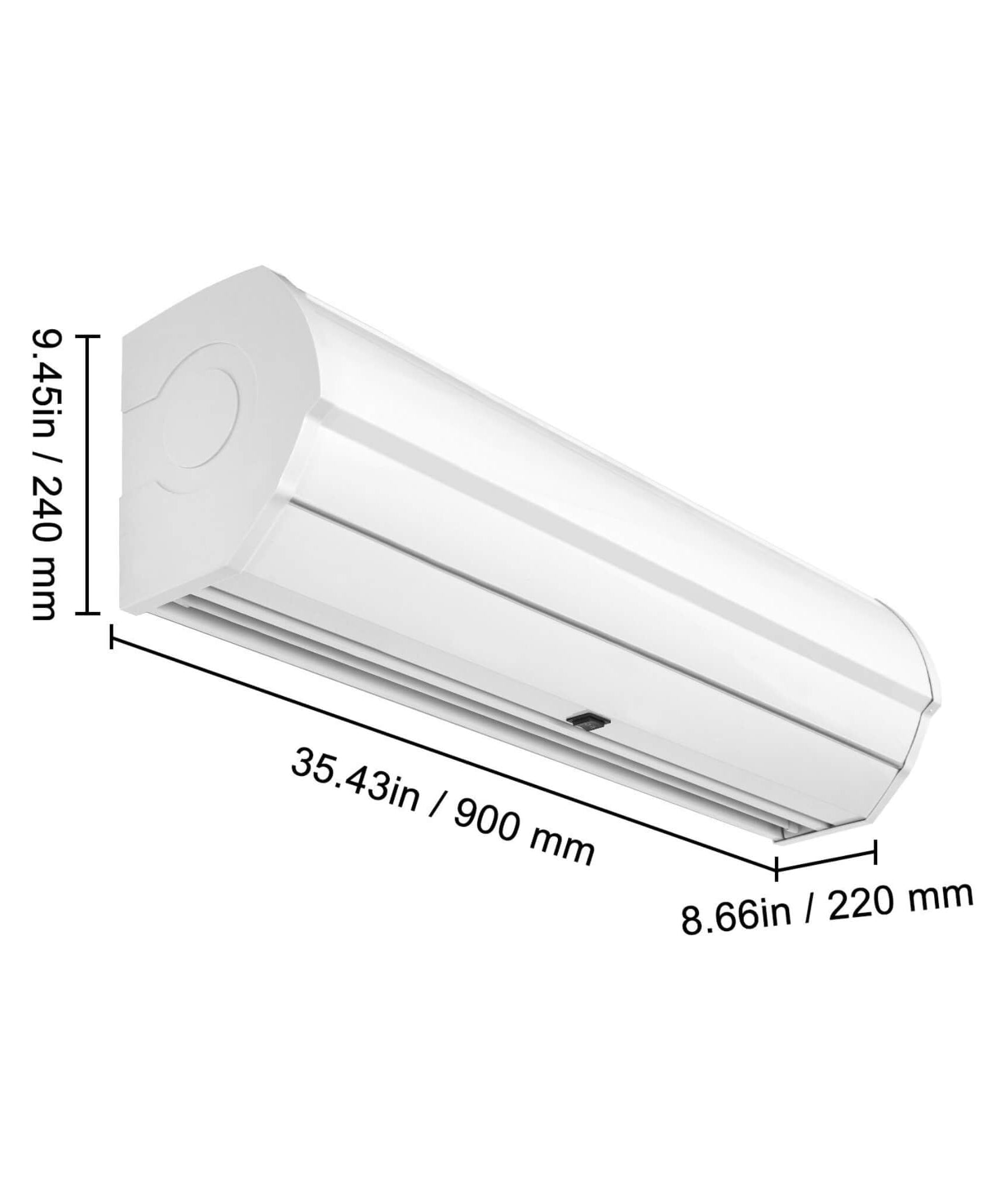 36-Inch 110V Commercial 2-Speed 900CFM Indoor Wall-Mounted Air Curtain (SAK63471)