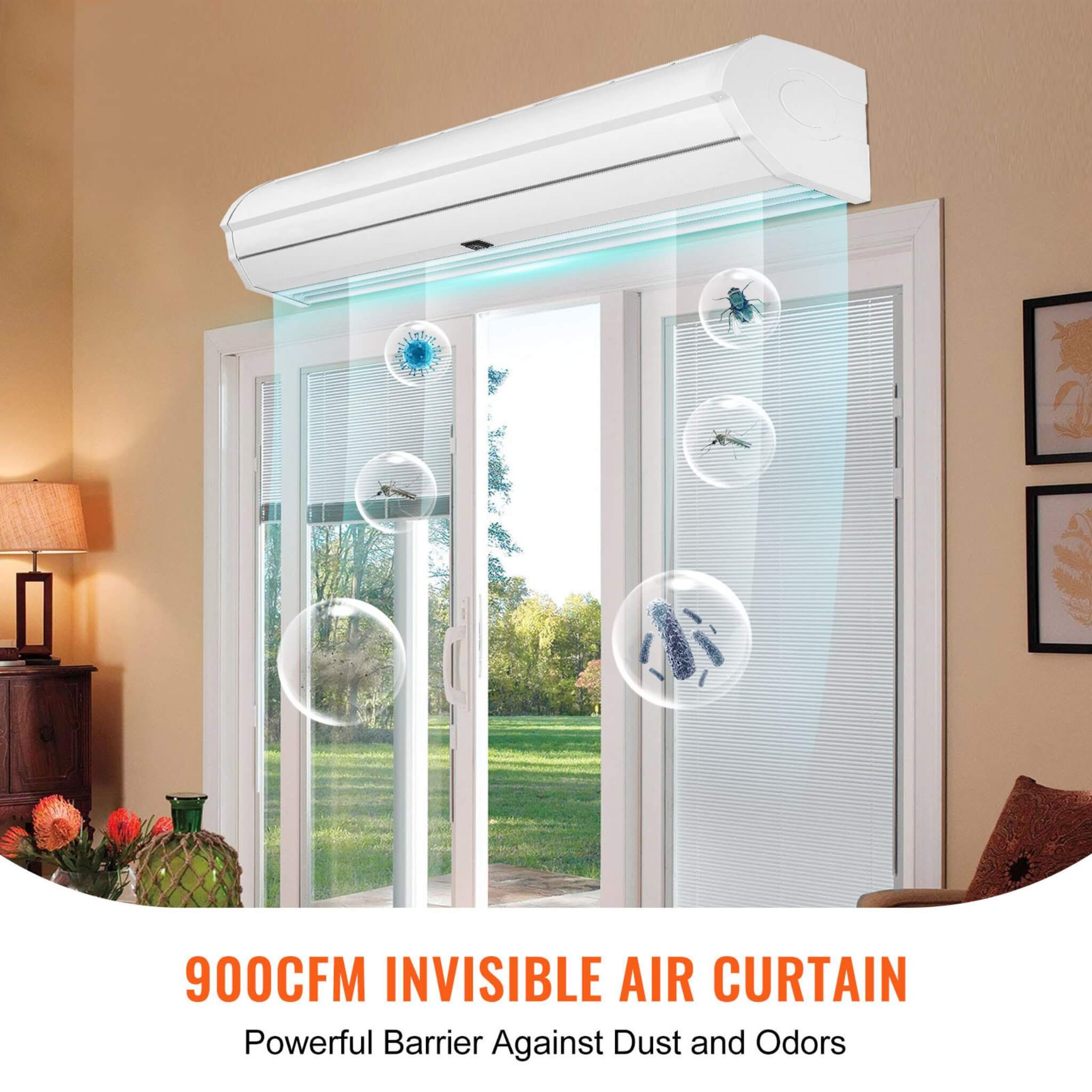 36-Inch 110V Commercial 2-Speed 900CFM Indoor Wall-Mounted Air Curtain (SAK63471)