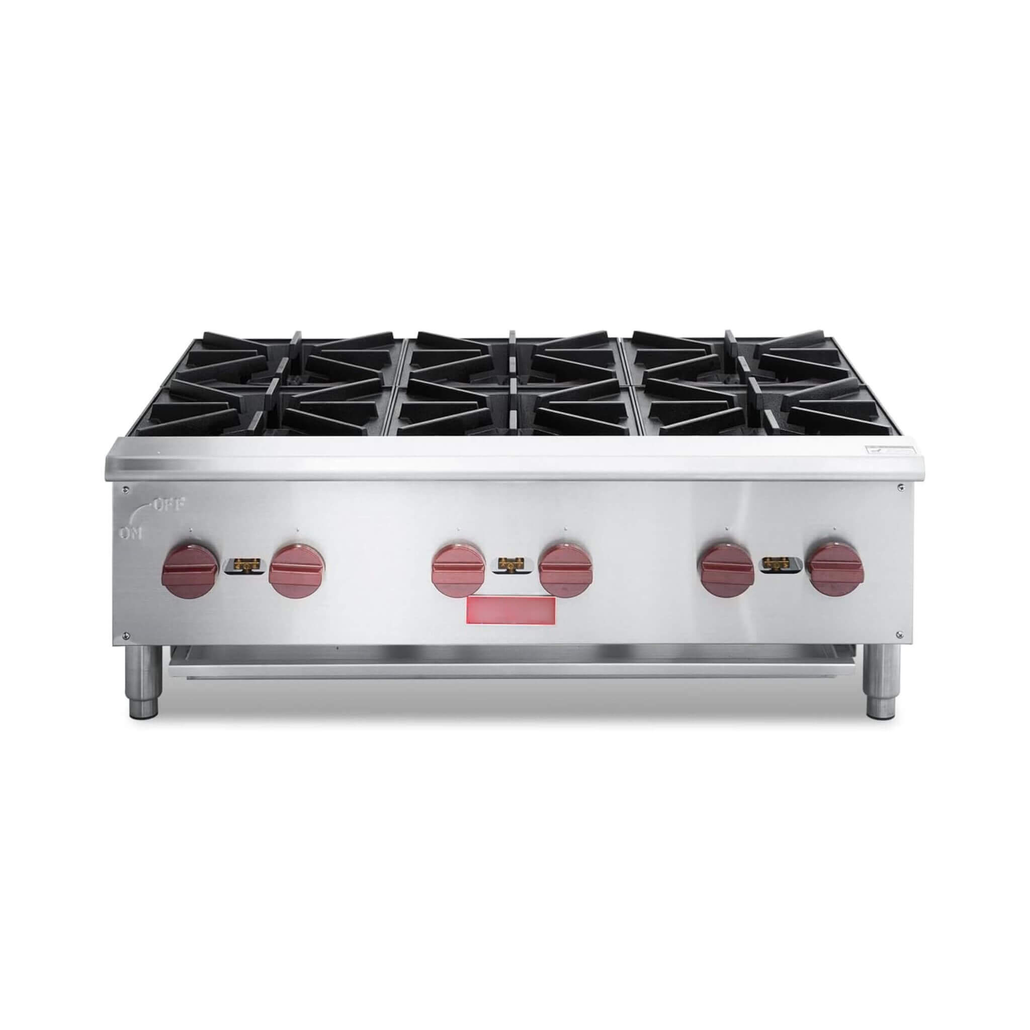 Heavy-Duty 36-Inch Commercial 150K BTU 6-Burner Stainless Steel Countertop Natural Gas And Propane Range (SAK92640)