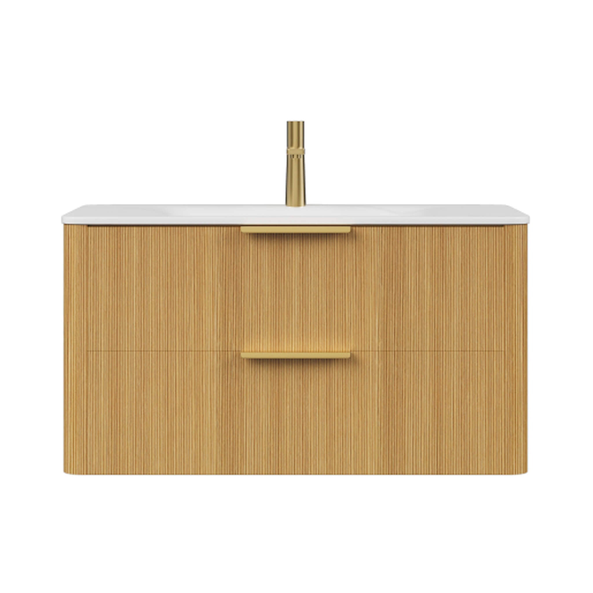 Nuvia Luxury 30/36-Inch Sintered Stone Floating Bathroom Vanity With Sink (SAK70429)