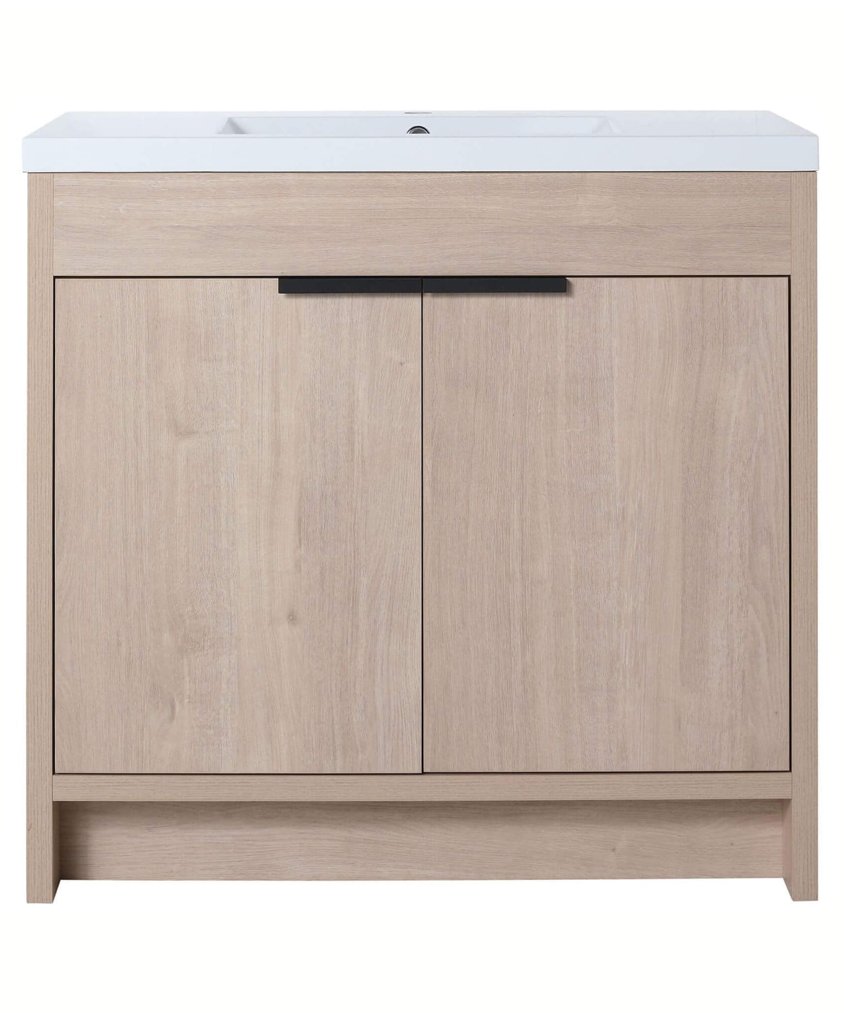 Nuvia 36-Inch Freestanding Bathroom Vanity With White Resin Sink (SAK39274)