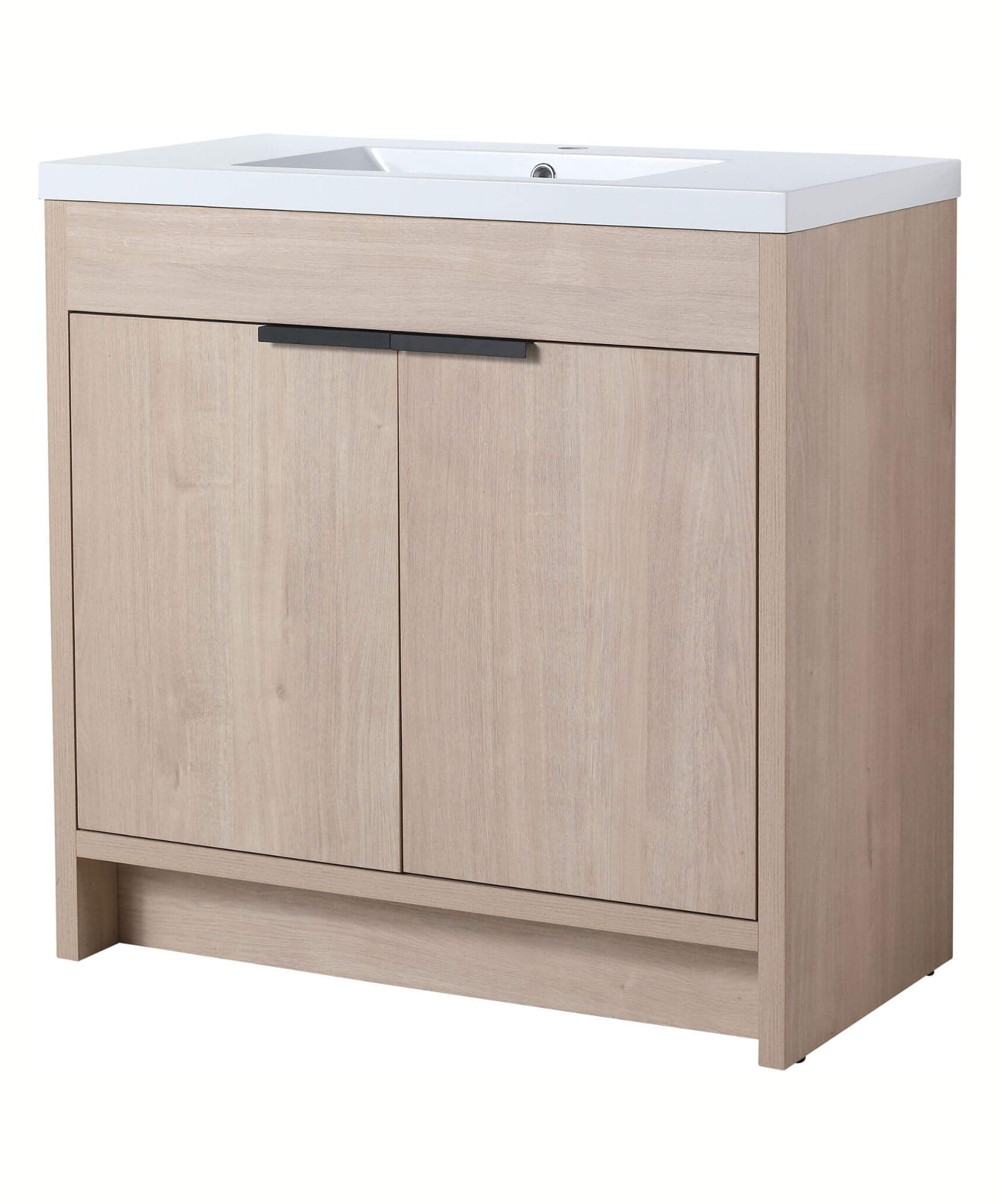 Nuvia 36-Inch Freestanding Bathroom Vanity With White Resin Sink (SAK39274)