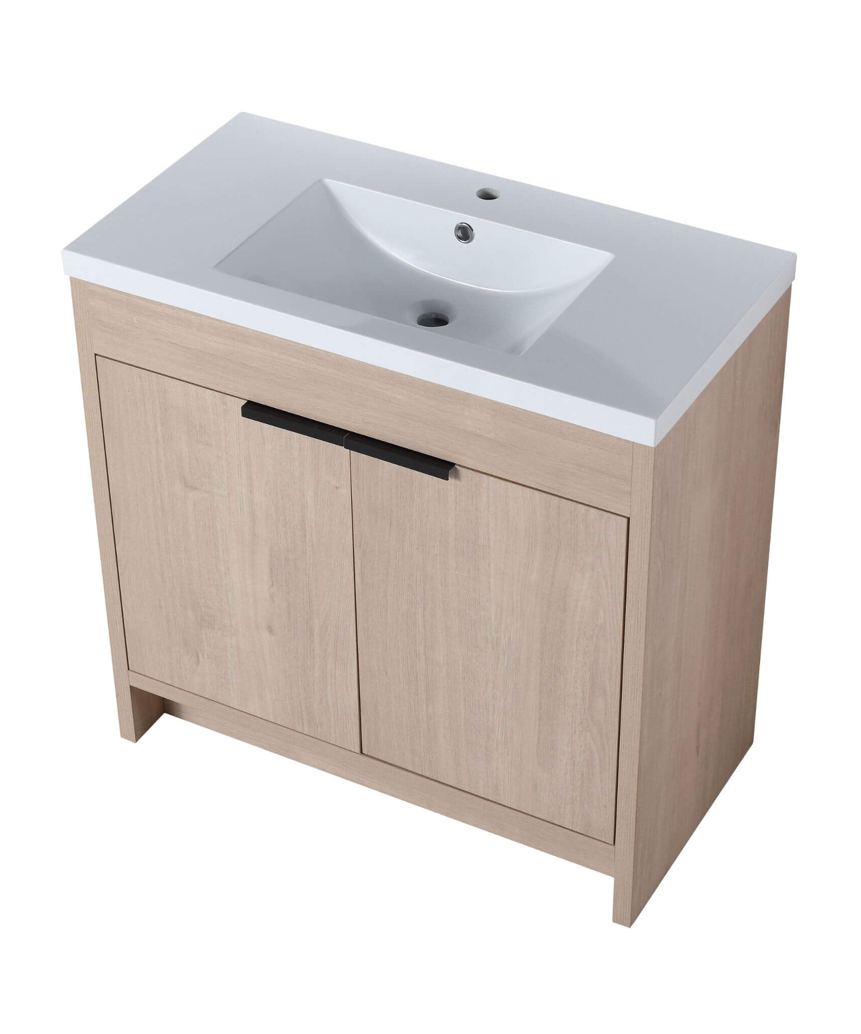 Nuvia 36-Inch Freestanding Bathroom Vanity With White Resin Sink (SAK39274)