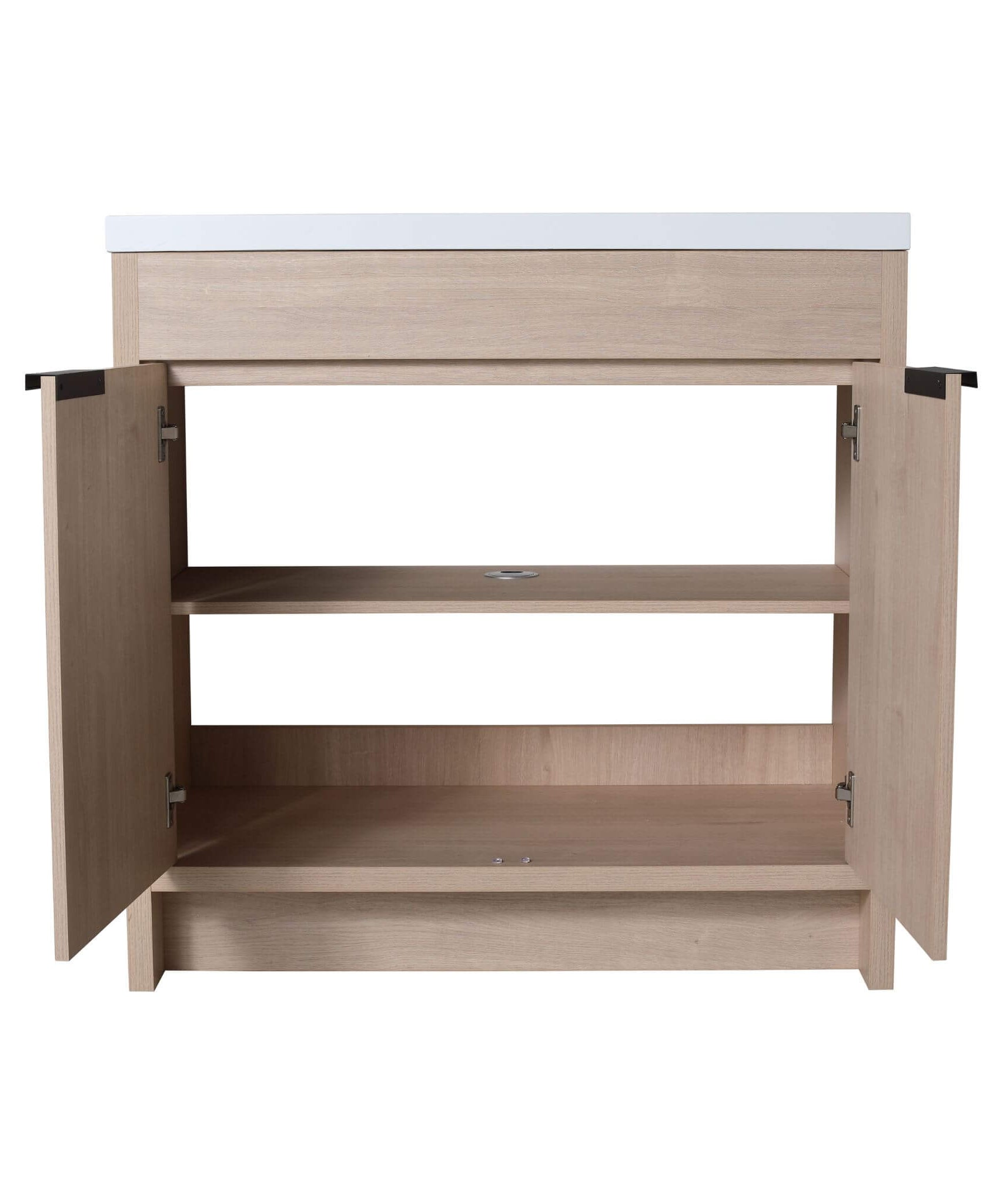 Nuvia 36-Inch Freestanding Bathroom Vanity With White Resin Sink (SAK39274)