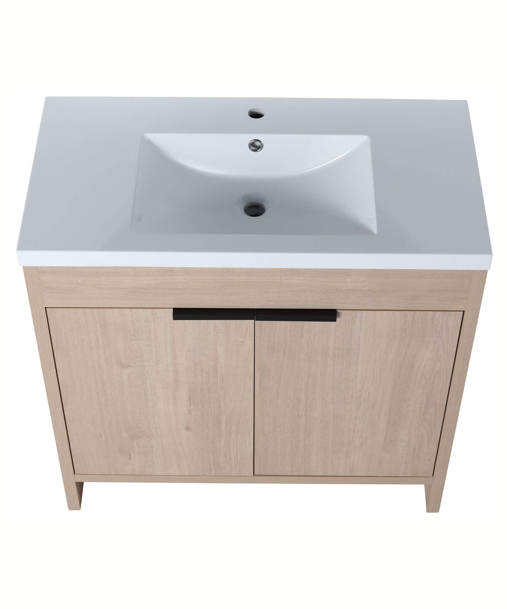 Nuvia 36-Inch Freestanding Bathroom Vanity With White Resin Sink (SAK39274)