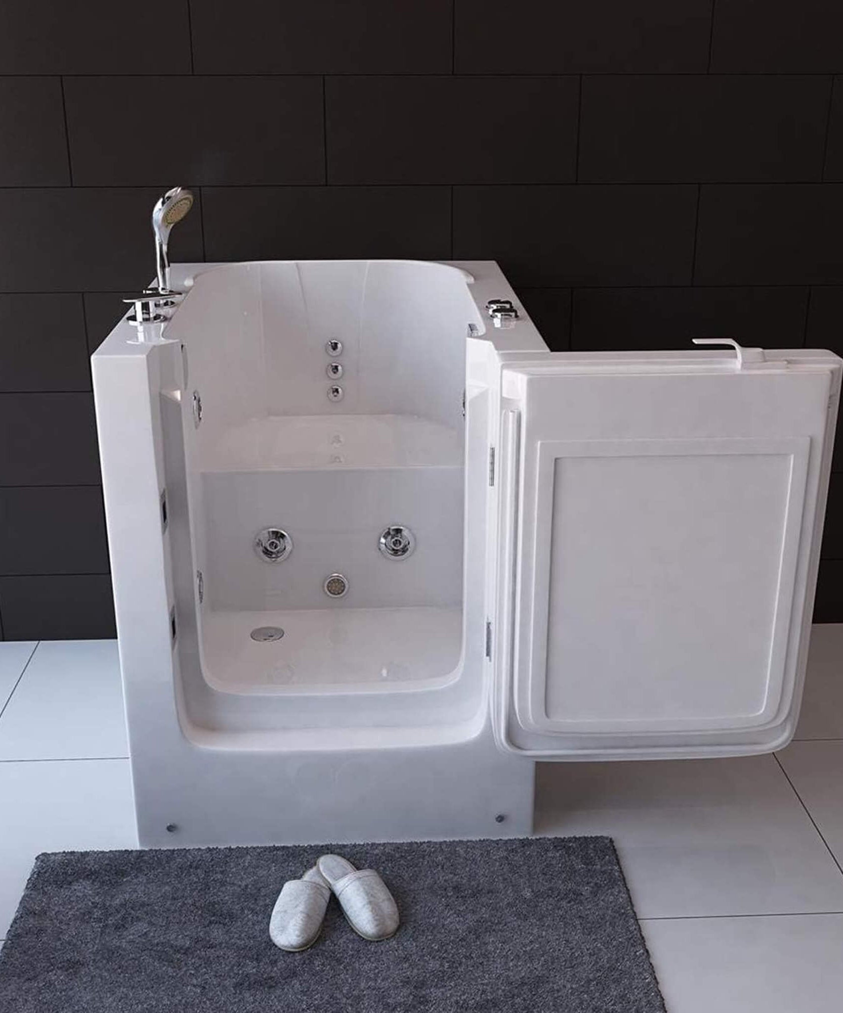 Nuvia Florida 36-Inch Premium 1-Person Walk-In Whirlpool Hydromassage Bathtub (SAK59163)