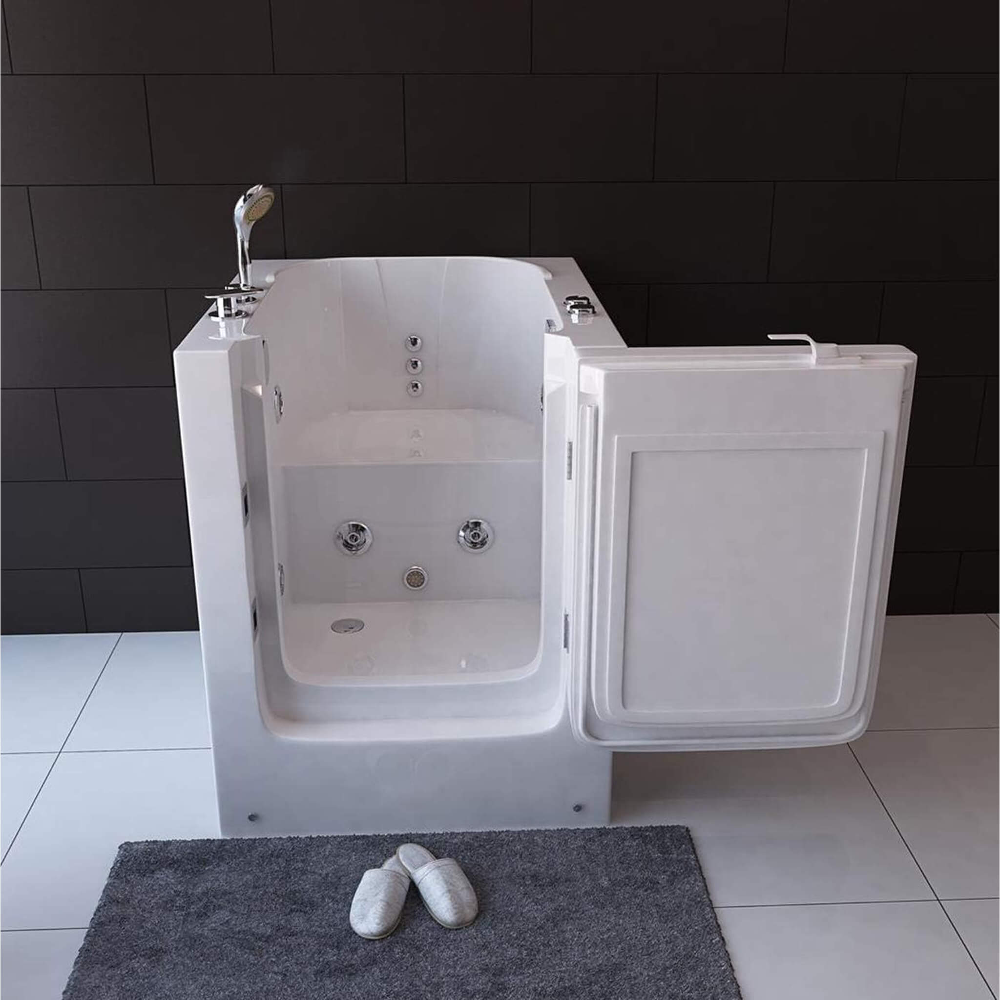 Nuvia Florida 36-Inch Premium 1-Person Walk-In Whirlpool Hydromassage Bathtub (SAK59163)