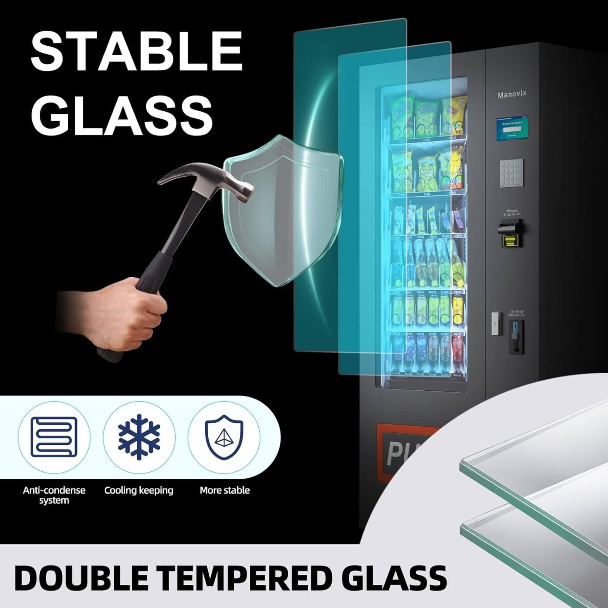 36-Slot Commercial Refrigerated Snack Drink Vending Machine With Bill And Coin Acceptor (SAK67318)