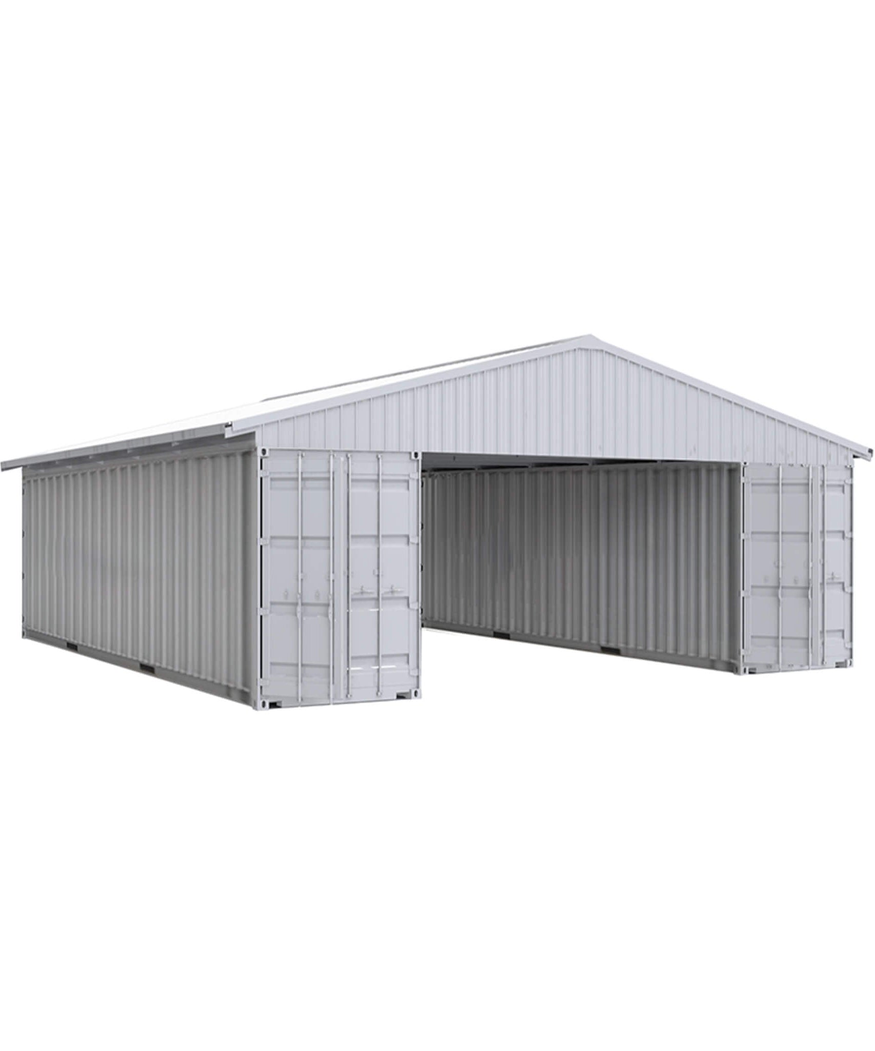 [36X40FT] Alora Heavy-Duty Weather-Resistant Galvanized Steel Container Roof Kit [No Containers] (SAK37491)