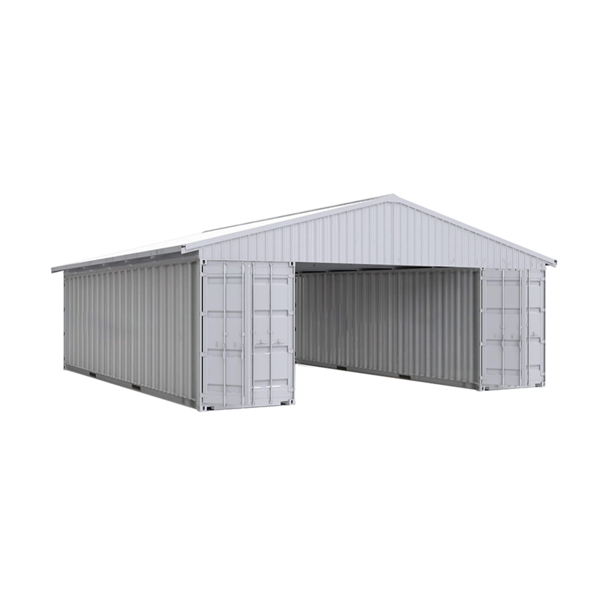 [36X40FT] Alora Heavy-Duty Weather-Resistant Galvanized Steel Container Roof Kit [No Containers] (SAK37491)