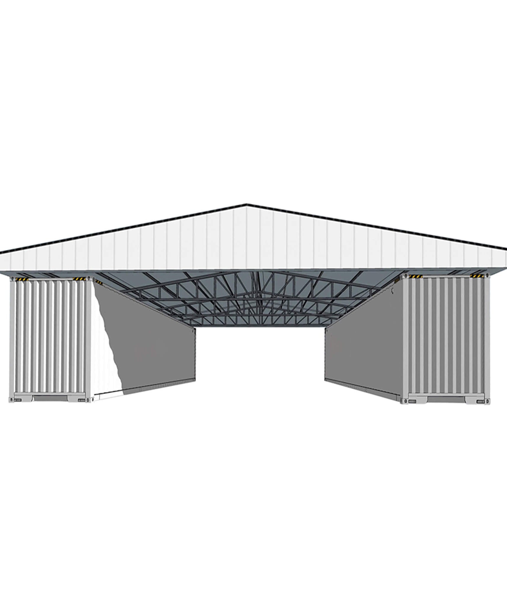 [36X40FT] Alora Heavy-Duty Weather-Resistant Galvanized Steel Container Roof Kit [No Containers] (SAK37491)