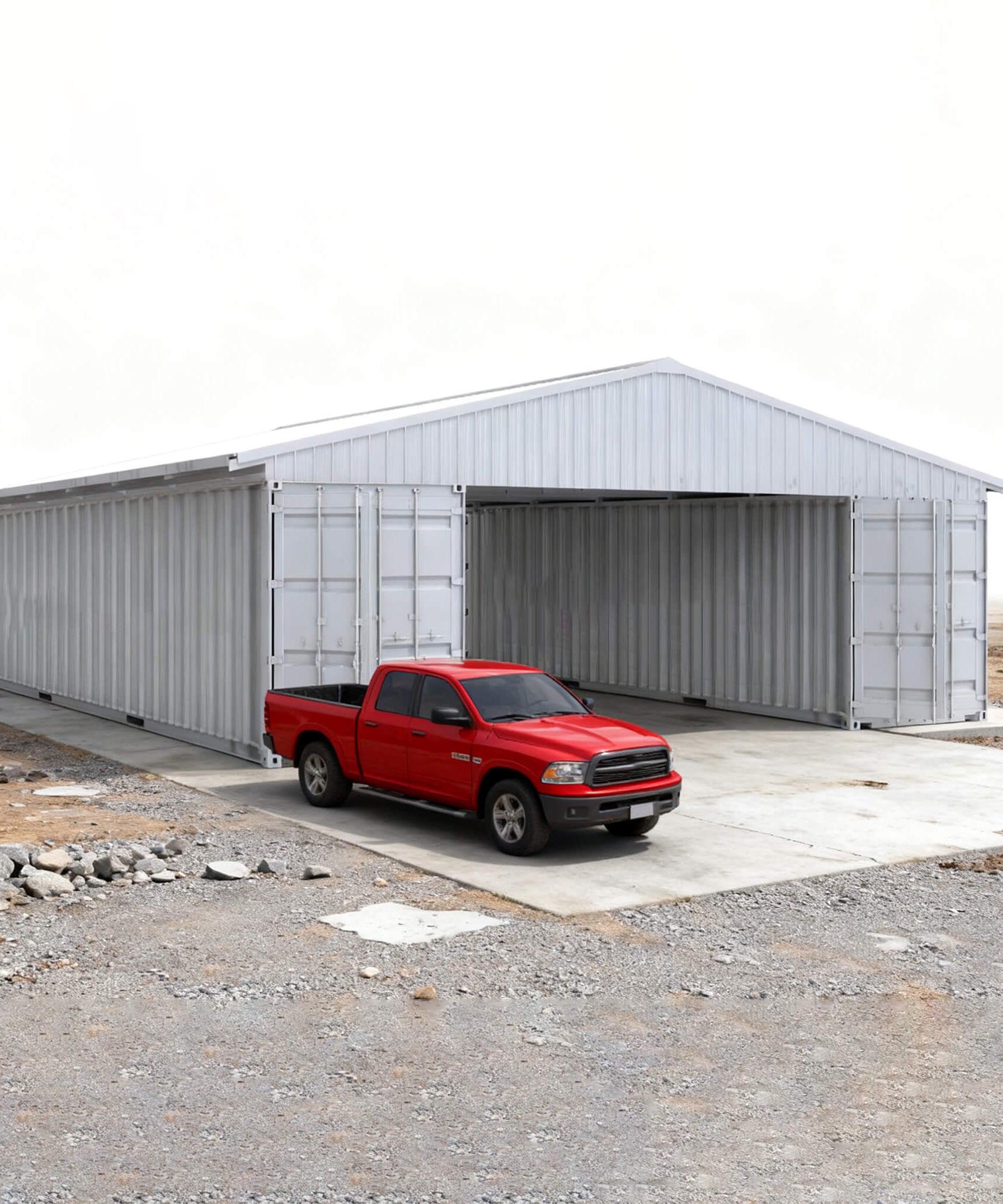 [36X40FT] Alora Heavy-Duty Weather-Resistant Galvanized Steel Container Roof Kit [No Containers] (SAK37491)