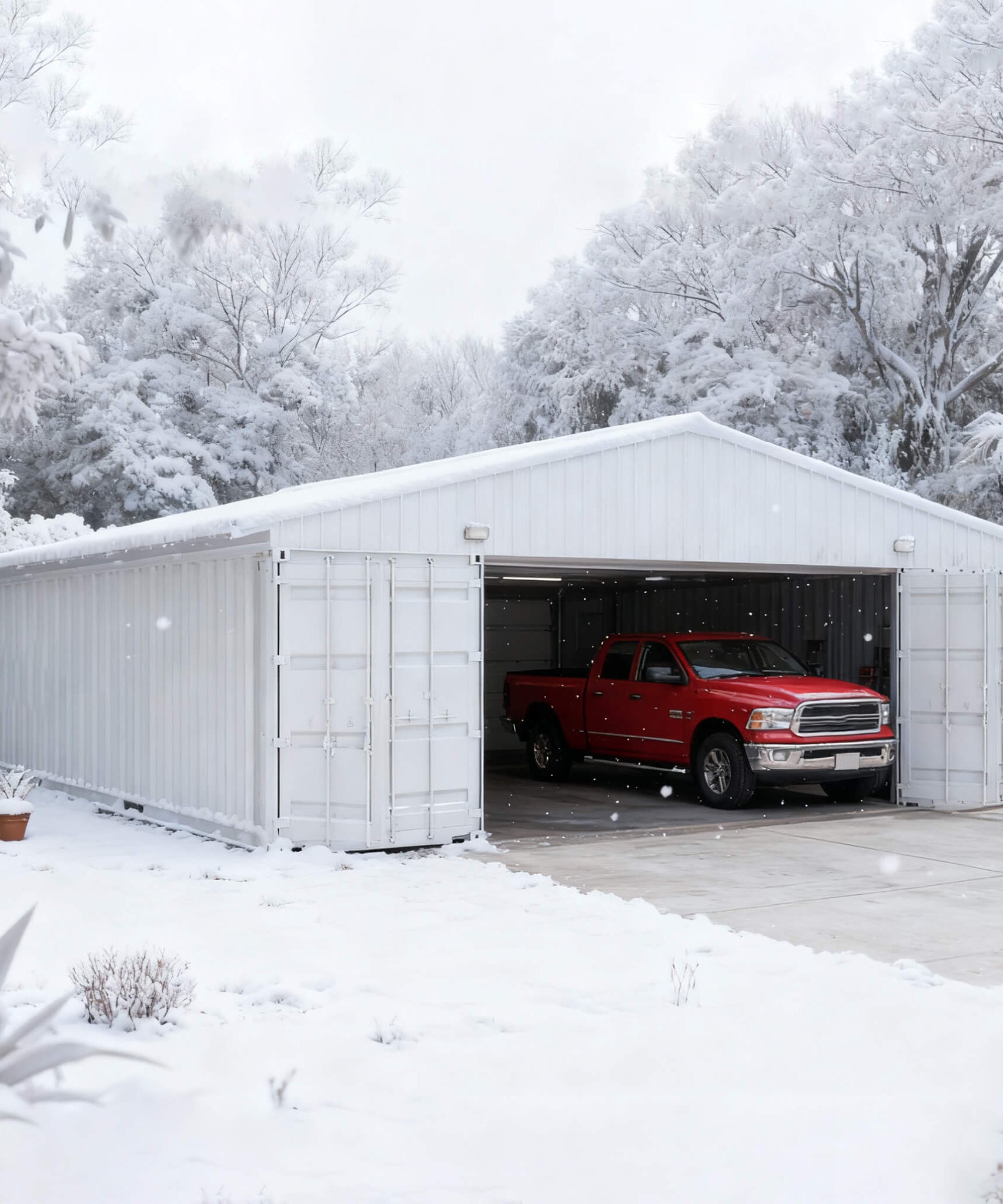 [36X40FT] Alora Heavy-Duty Weather-Resistant Galvanized Steel Container Roof Kit [No Containers] (SAK37491)