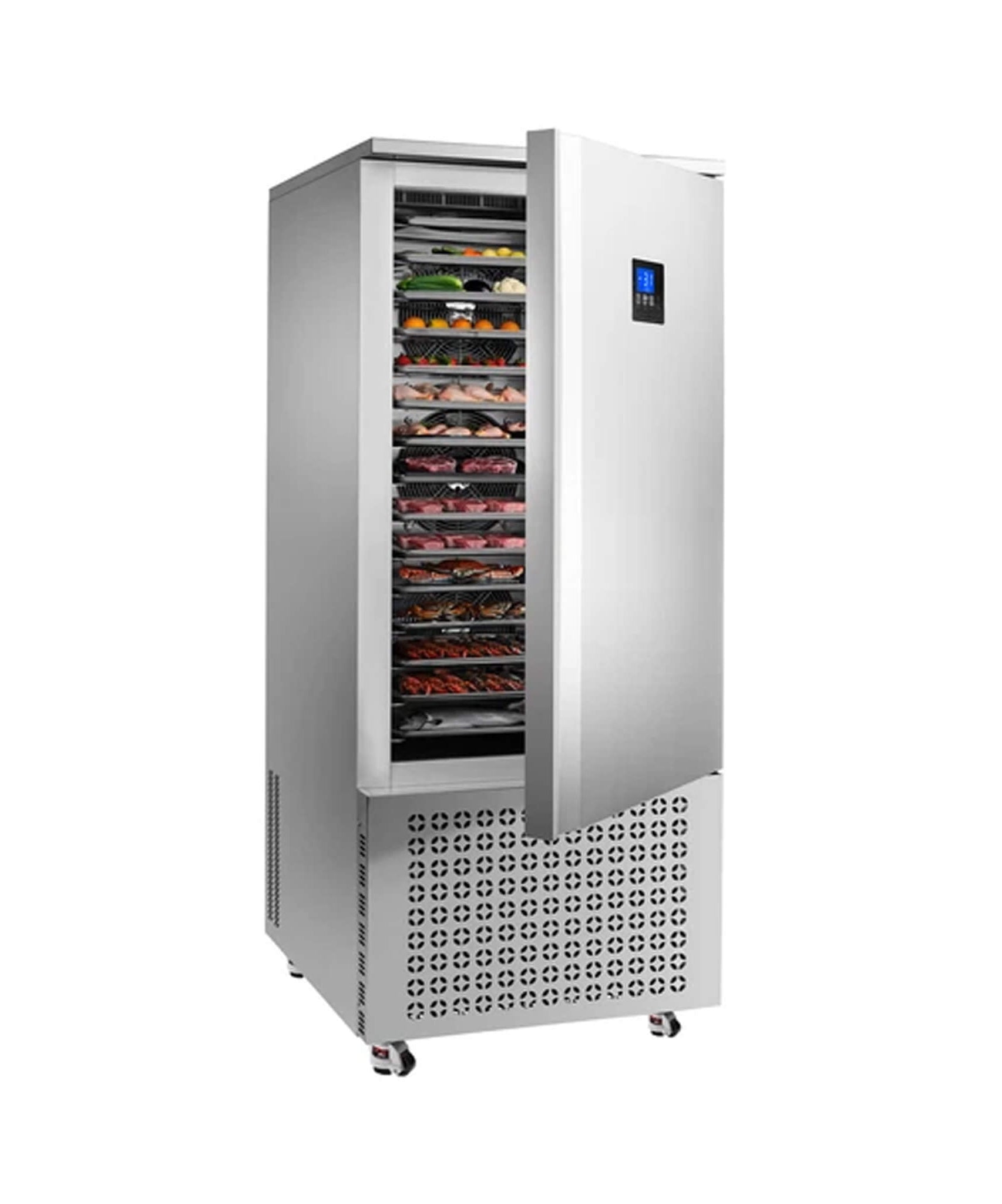 370L Commercial Freestanding Blast Freezer With 15 Trays For Chilling Seafood & Gelato (SAK98170)