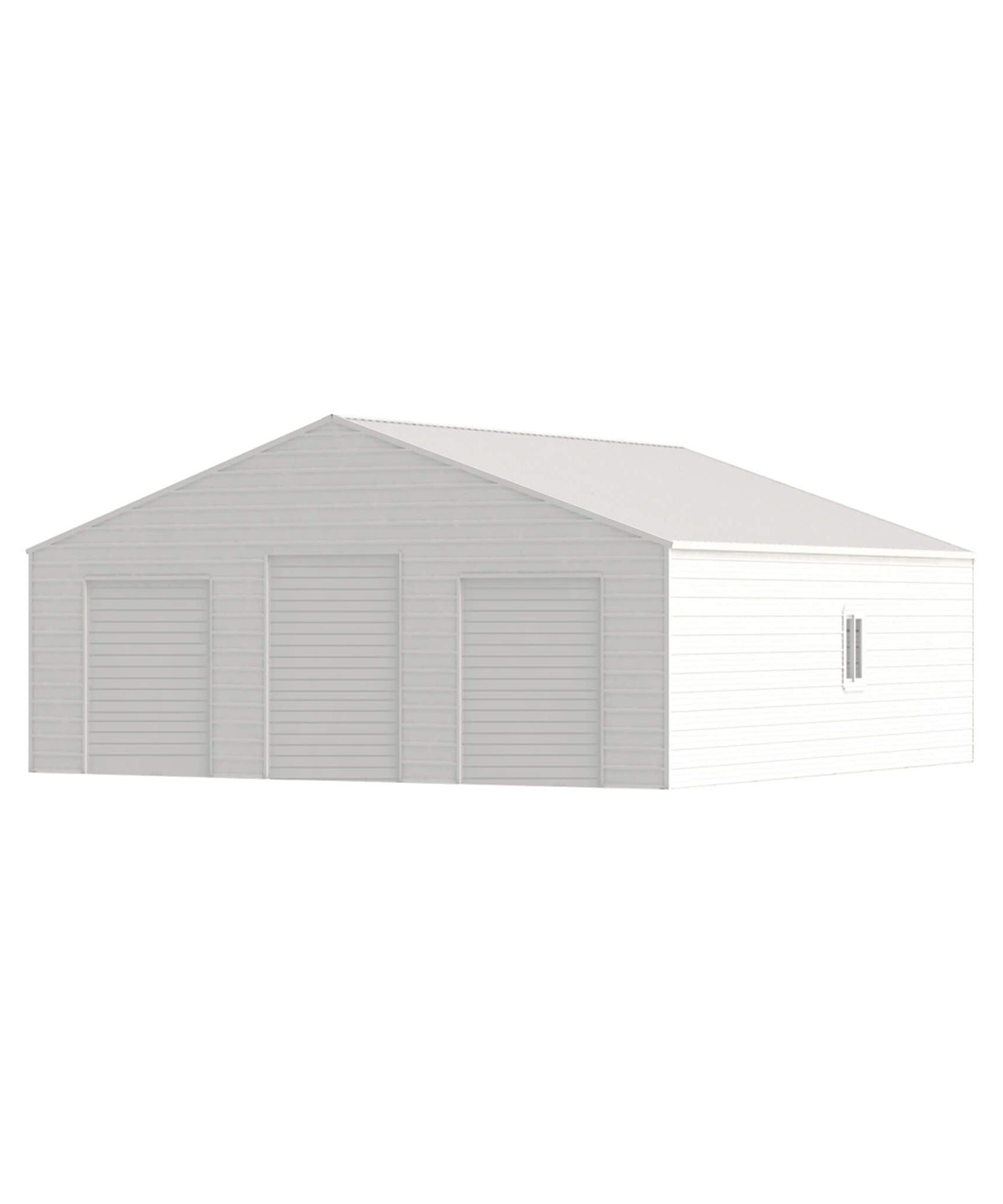 [39X39FT] Extra-Large Heavy-Duty Galvanized Steel Barn Building Shed With 3 Rolling Door Garages (SAK10234)
