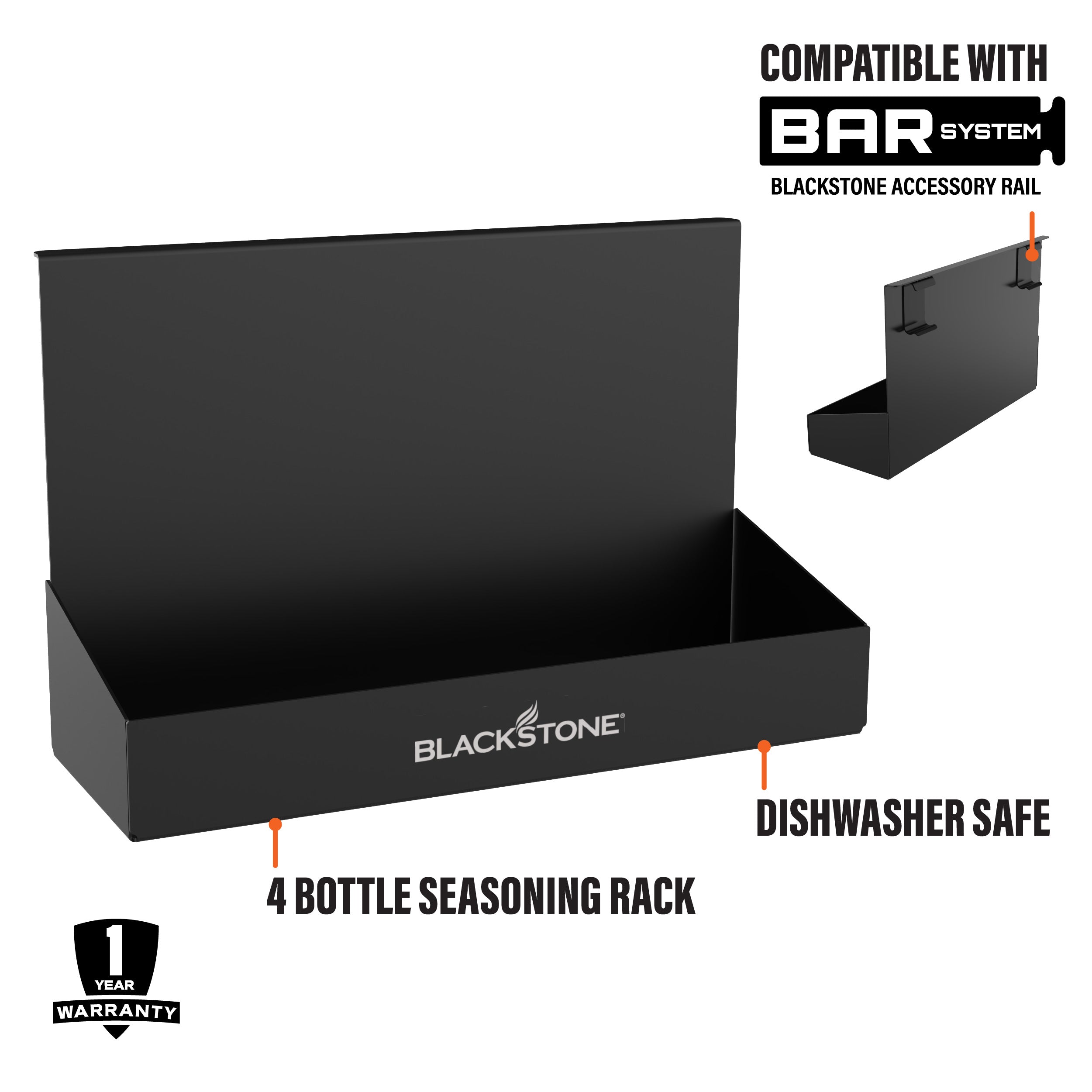 Blackstone BAR System Side Shelf Seasoning Rack