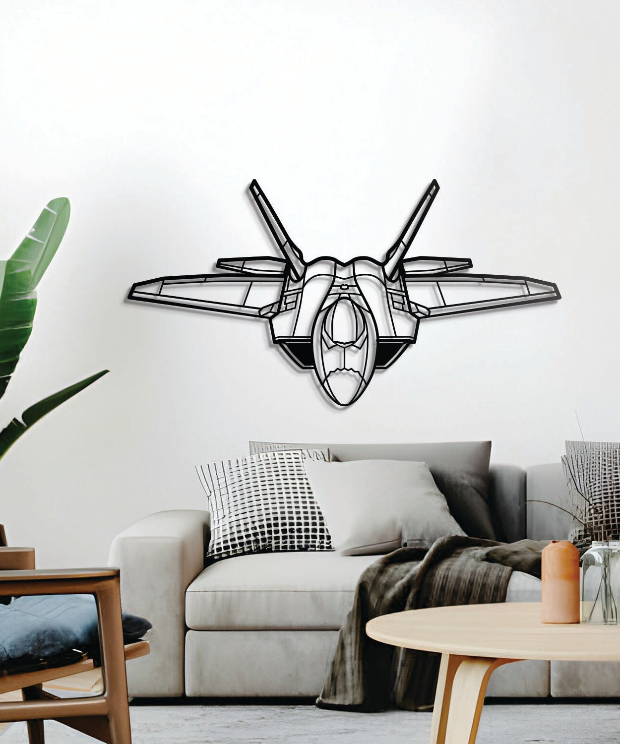 F-22 Raptor Winkel-Metall-Flugzeug Wandkunst – NCP0078