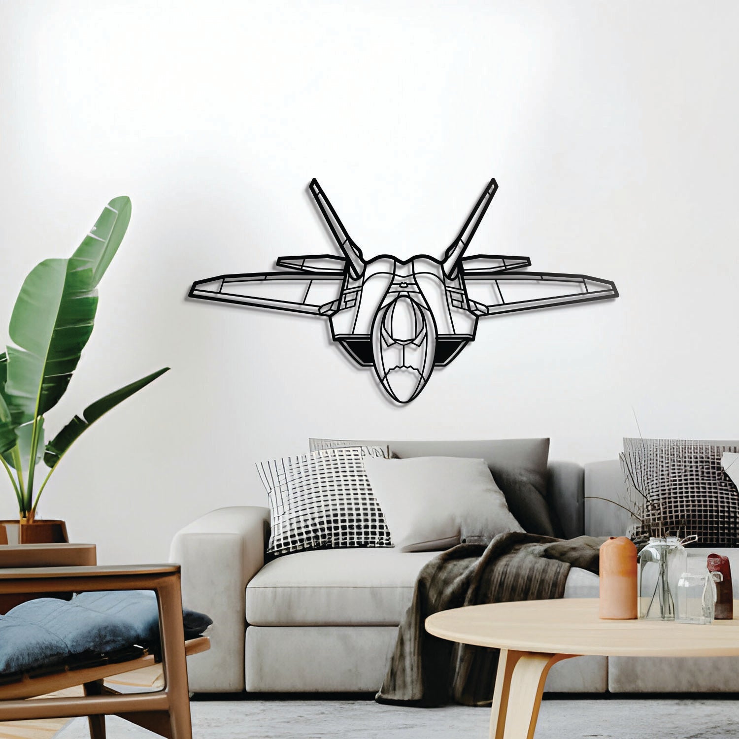 F-22 Raptor Winkel-Metall-Flugzeug Wandkunst – NCP0078