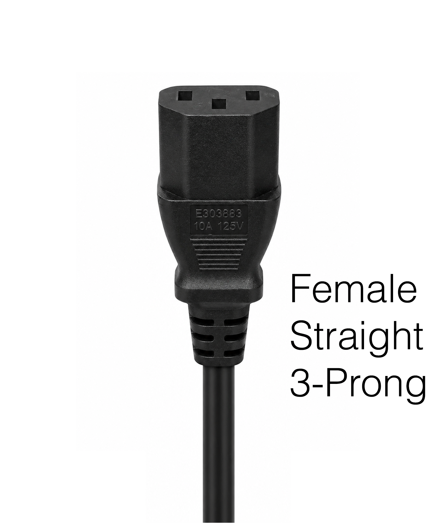 Anderic Universal 10 Foot AC AWG Power Cable | 3 Prong | 3 Prong Female - 10FT3PPC