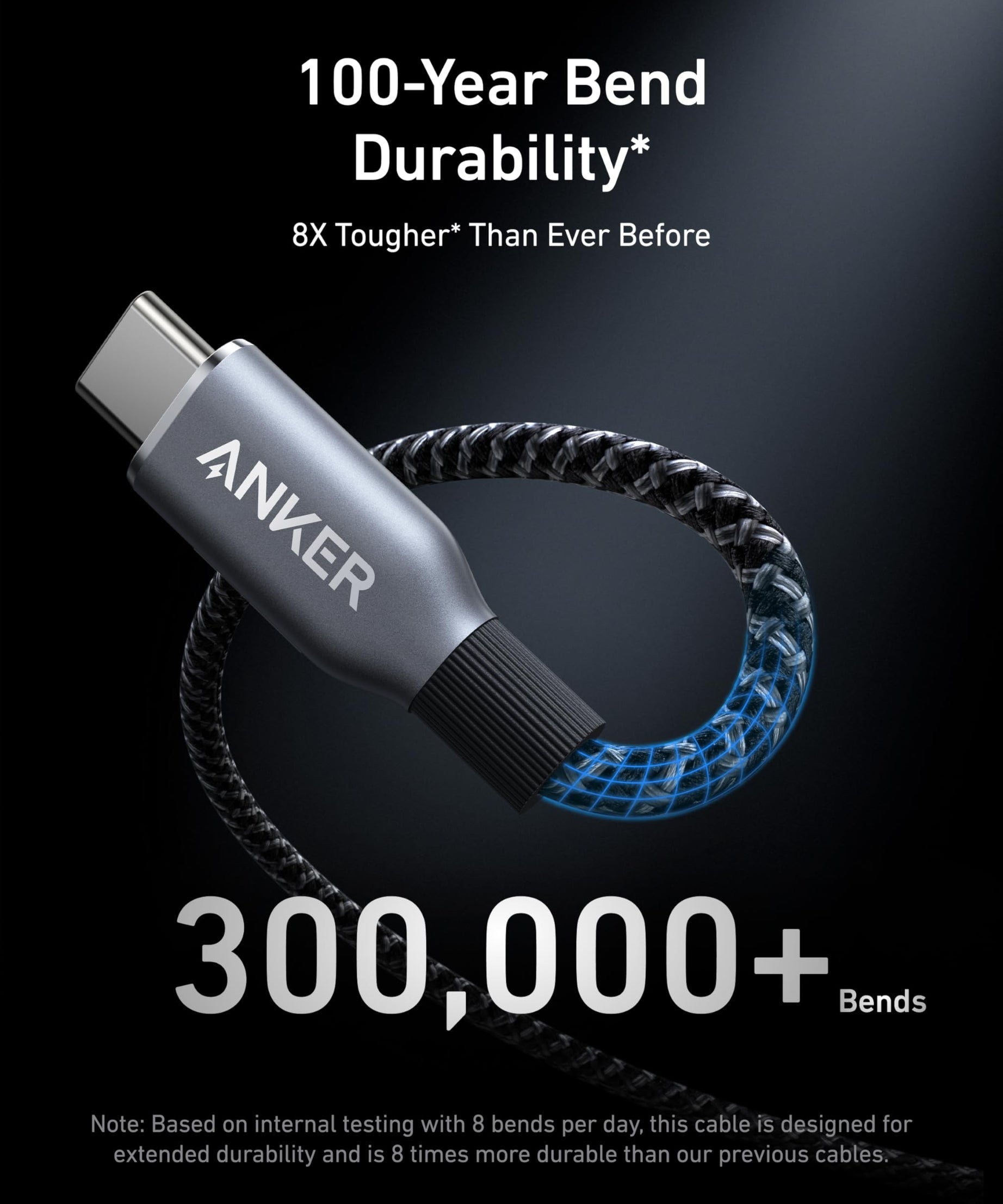 Anker Prime USB-C to USB-C Cable (240W, Upcycled-Braided)
