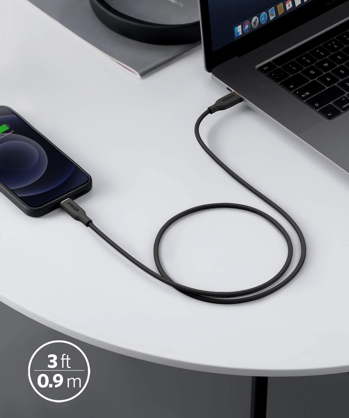 Anker <b>641</b> USB-C to Lightning Cable (Flow, Silicone)