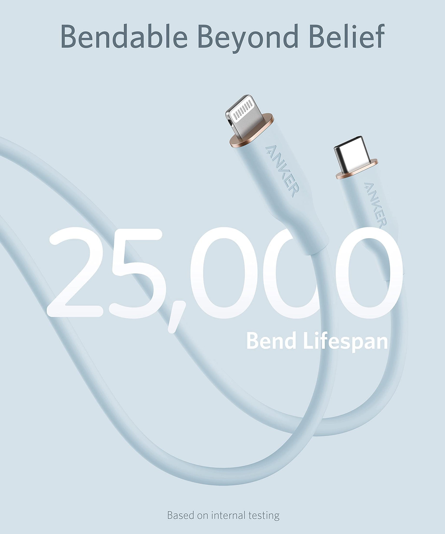 Anker <b>641</b> USB-C to Lightning Cable (Flow, Silicone)