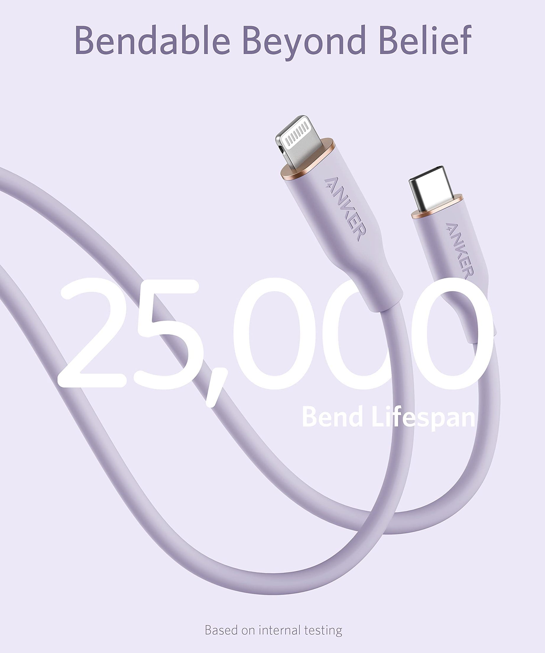 Anker <b>641</b> USB-C to Lightning Cable (Flow, Silicone)