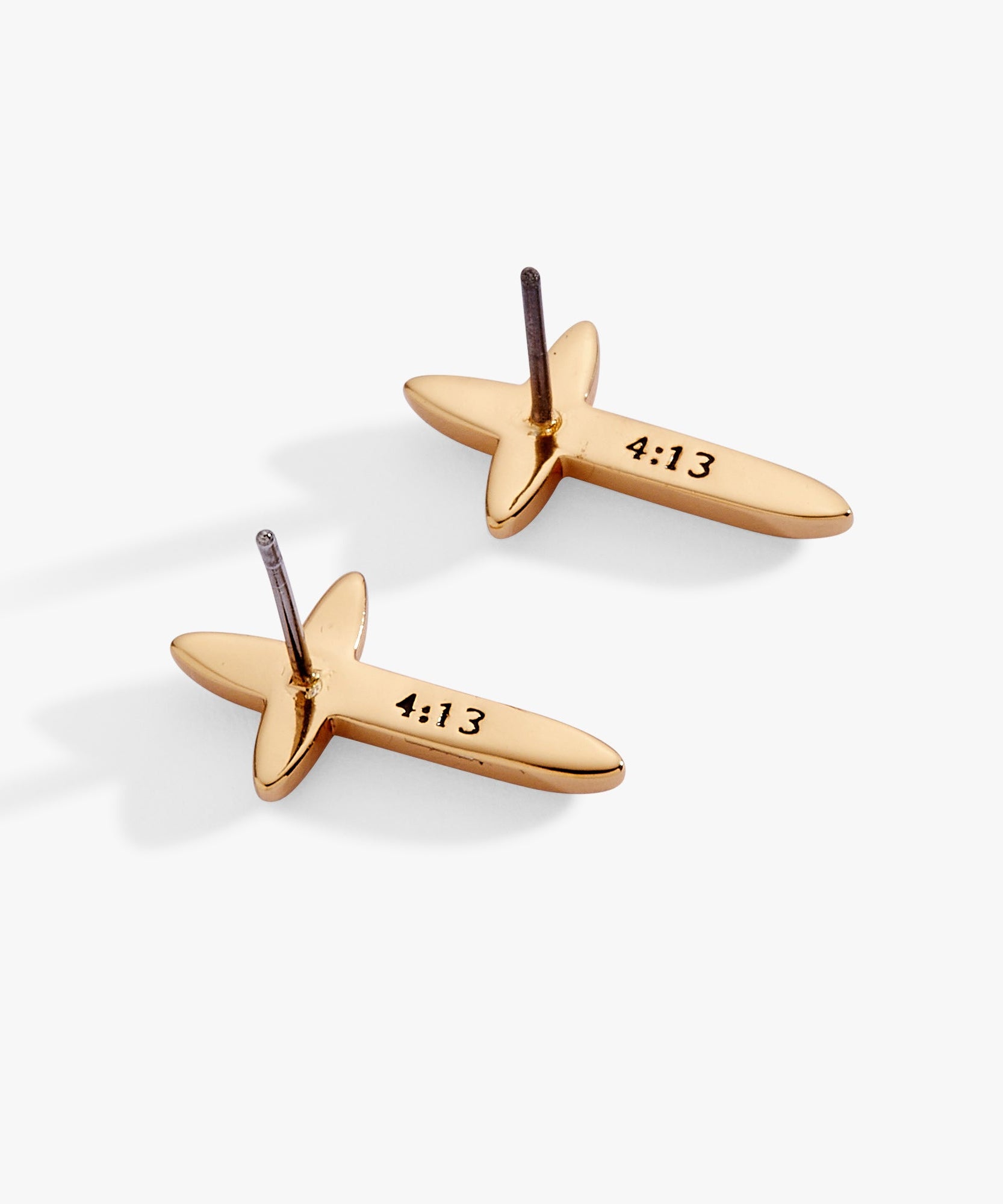 4:13 Cross Stud Earrings