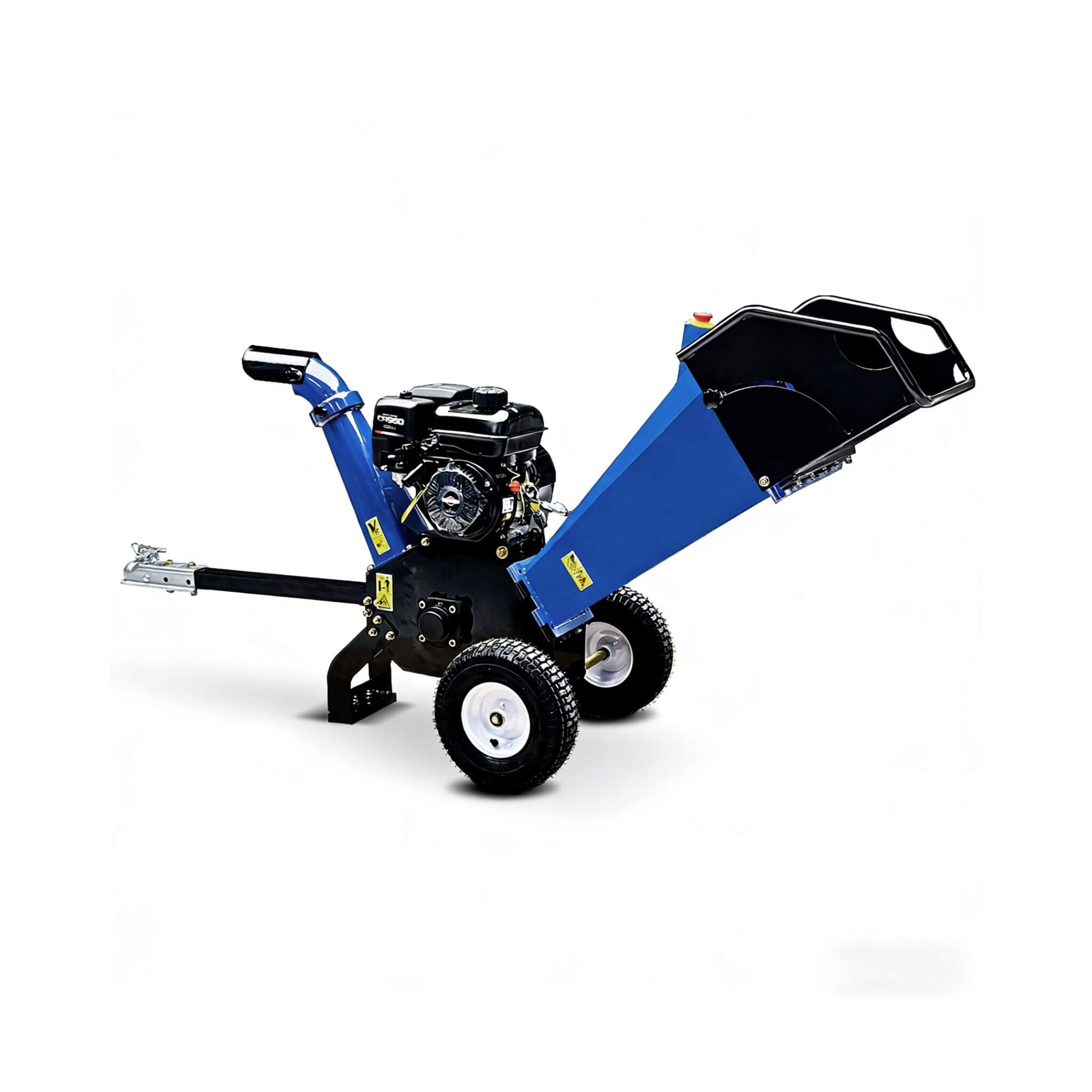 Heavy-Duty 4-Inch 208CC Gas Drum Wood Chipper Shredder With Tow Hitch (SAK47504)