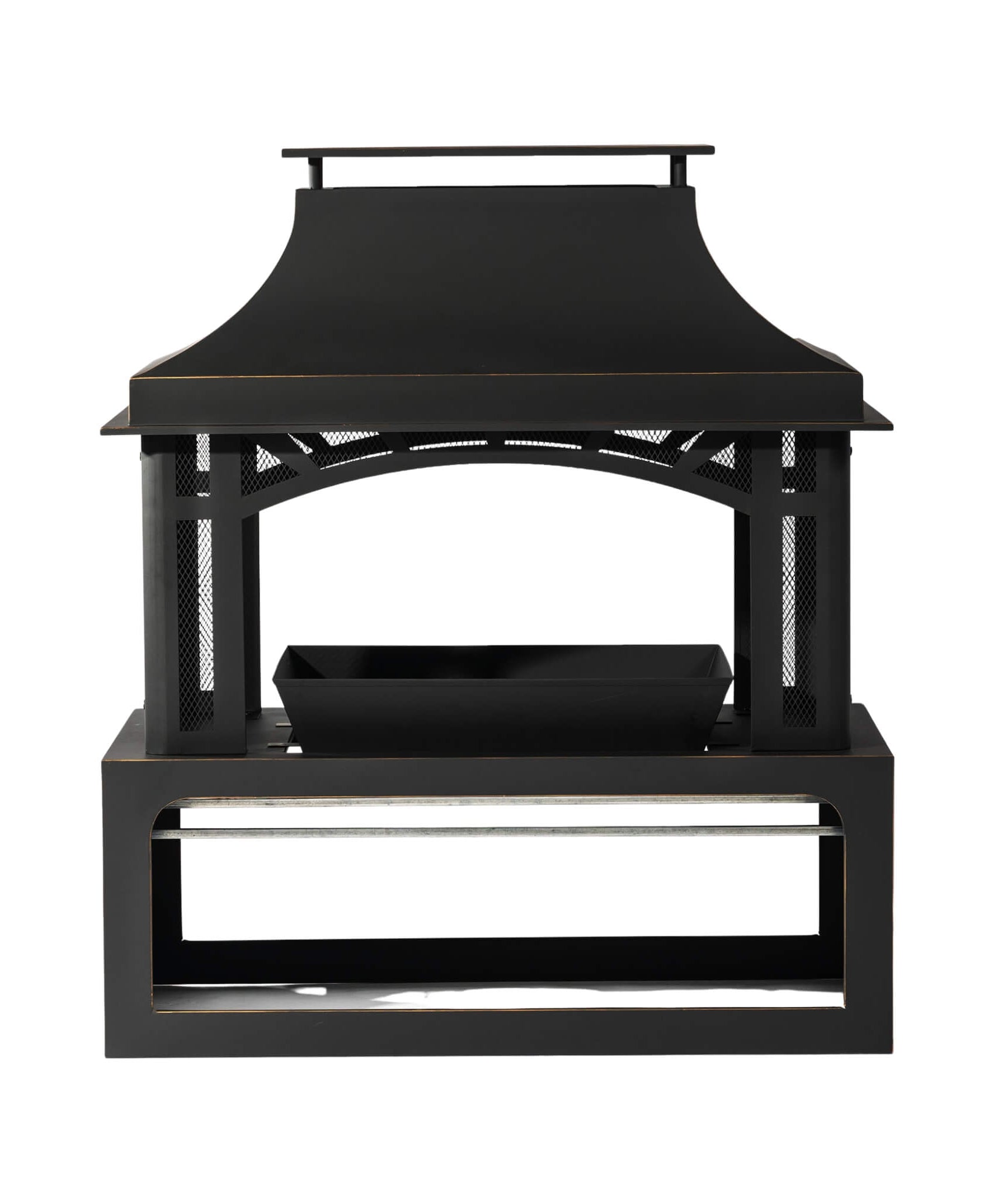 Alora 40-Inch Outdoor Steel Wood-Burning Backyard Fireplace Fire Pit (SAK45758)
