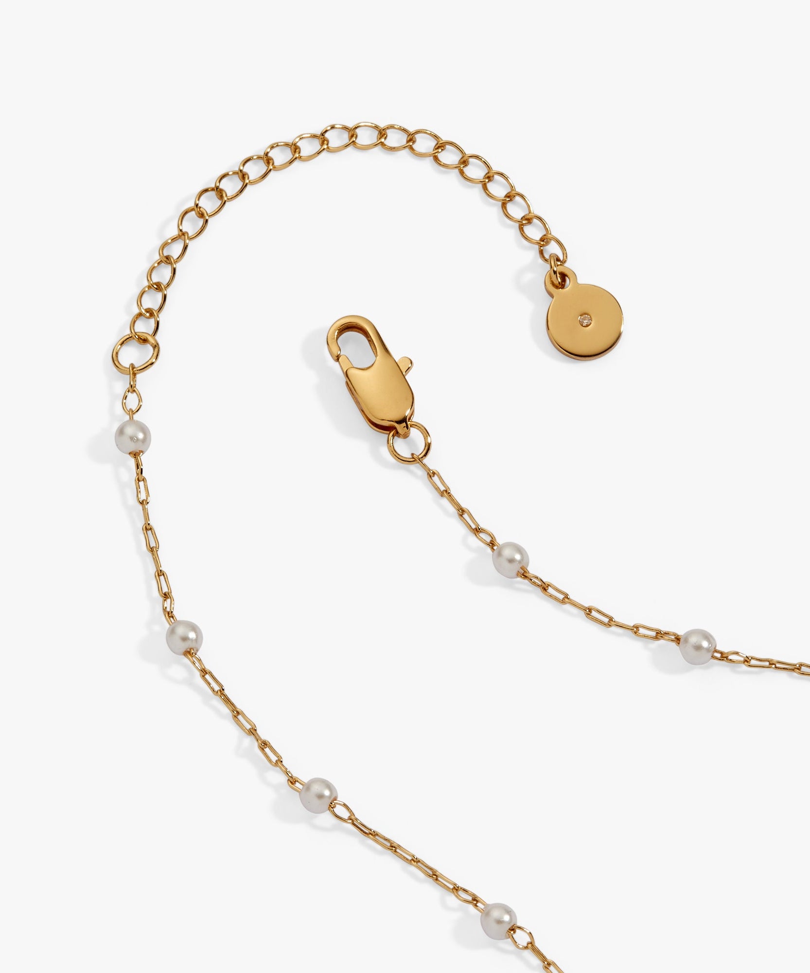 Cross 4:13 Pearl Rosary Chain Pendant Necklace