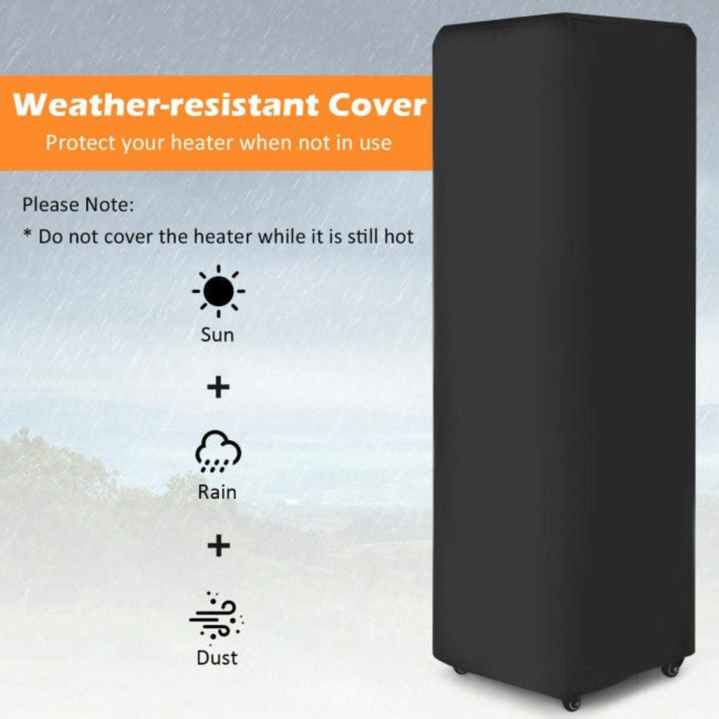 41K BTU Outdoor Propane Gas Patio Heater W/ Lockable Wheels (SAK98052)