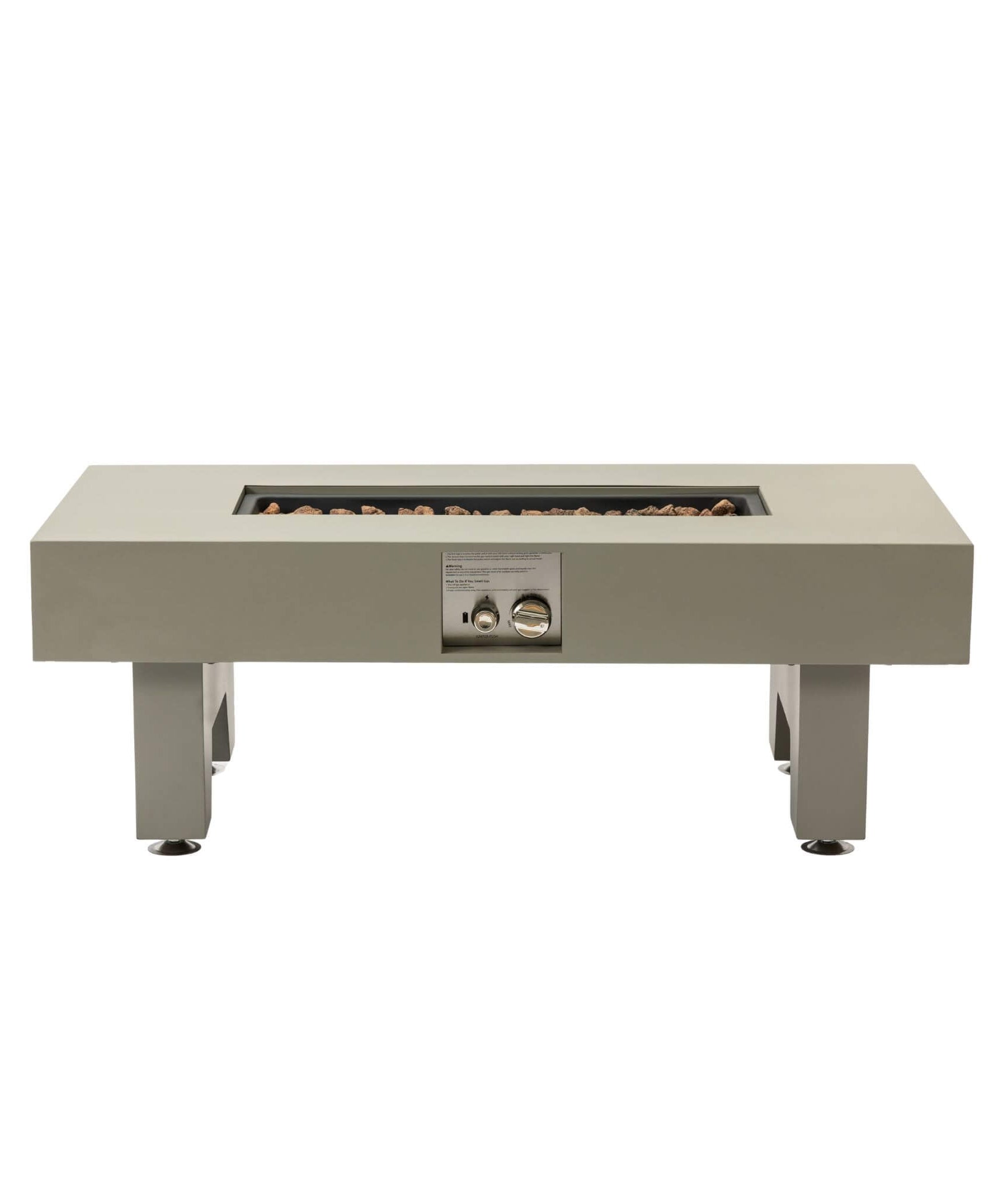 Alora 42-Inch 50K BTU Iron Liquid Propane Fire Pit Table With Glass Stones (SAK63845)
