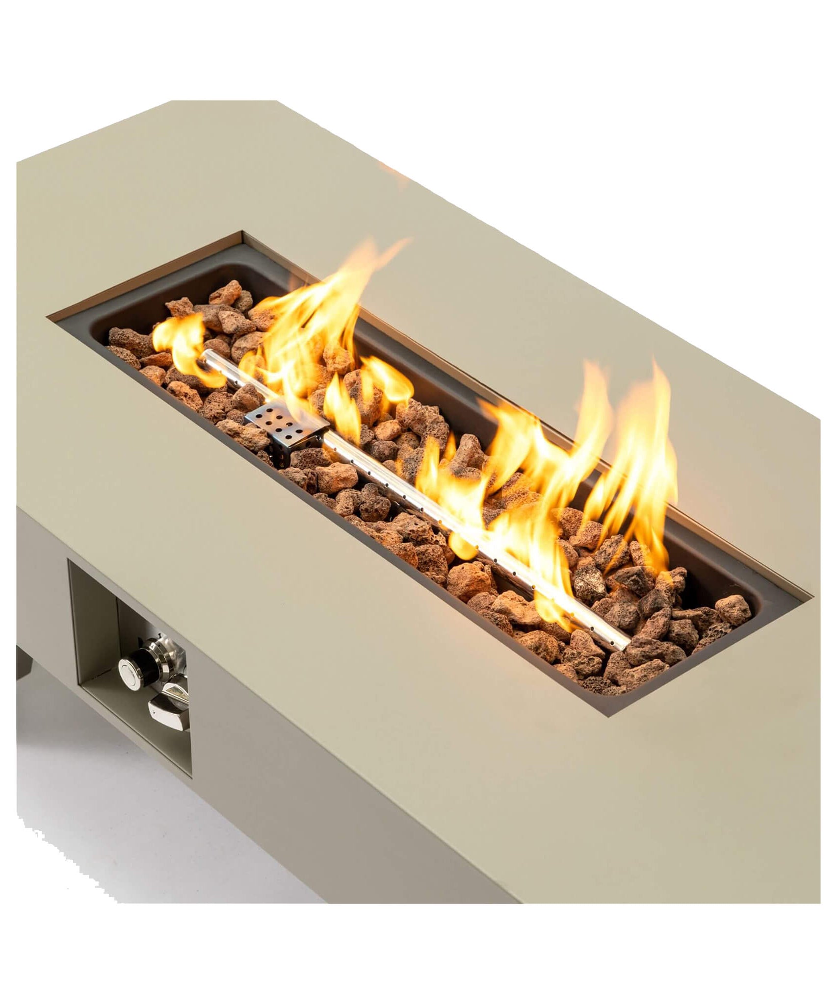 Alora 42-Inch 50K BTU Iron Liquid Propane Fire Pit Table With Glass Stones (SAK63845)