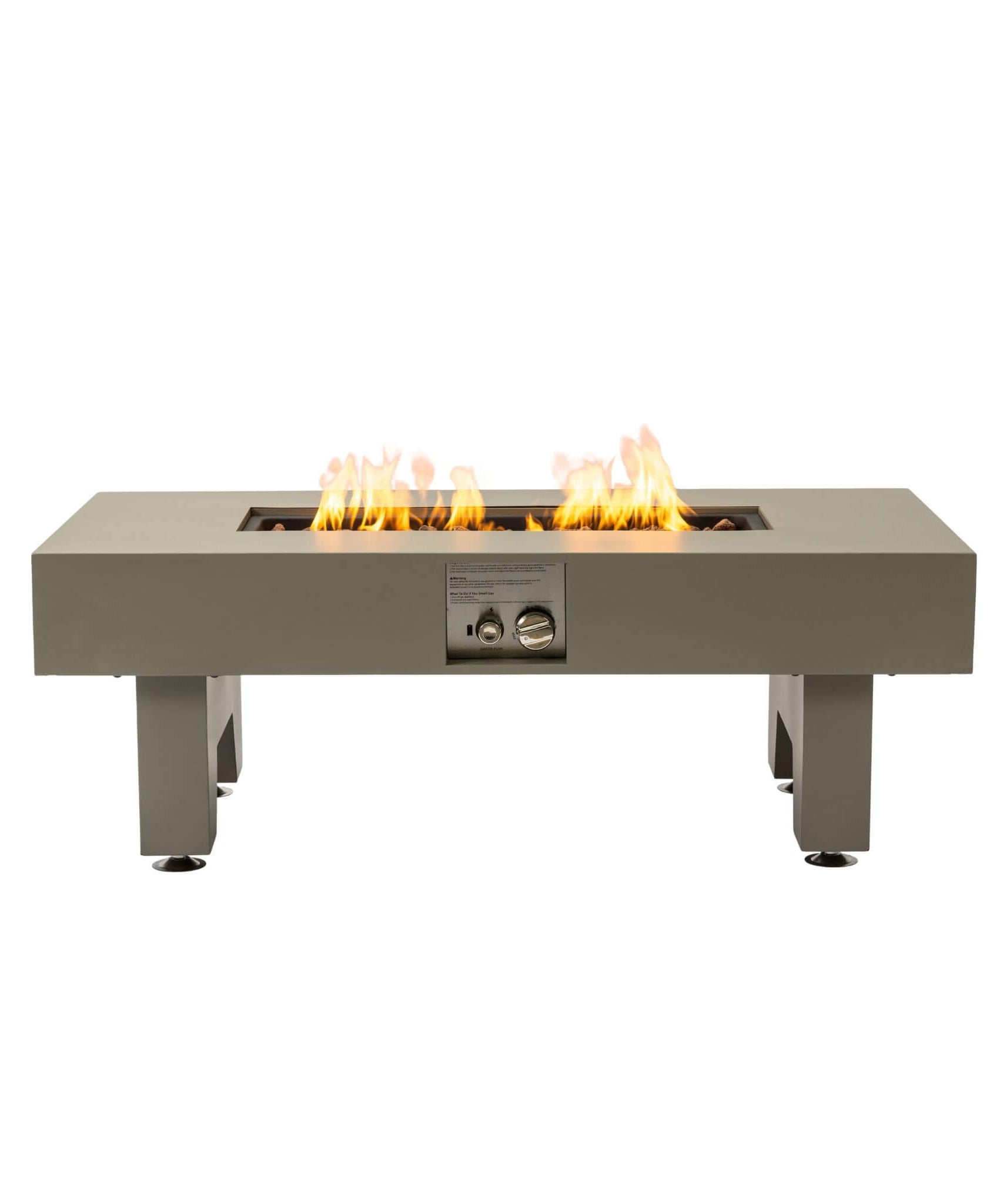 Alora 42-Inch 50K BTU Iron Liquid Propane Fire Pit Table With Glass Stones (SAK63845)