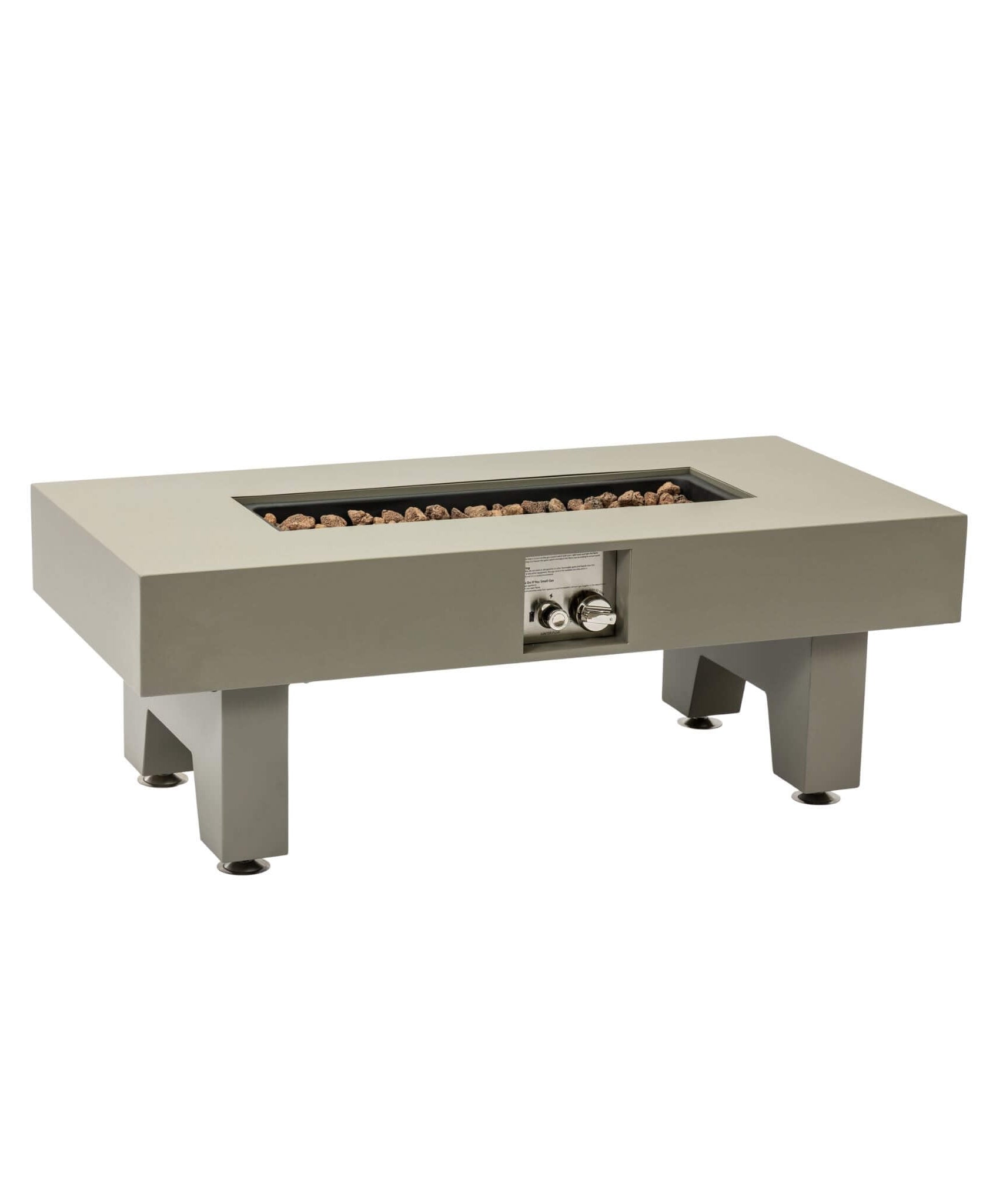 Alora 42-Inch 50K BTU Iron Liquid Propane Fire Pit Table With Glass Stones (SAK63845)